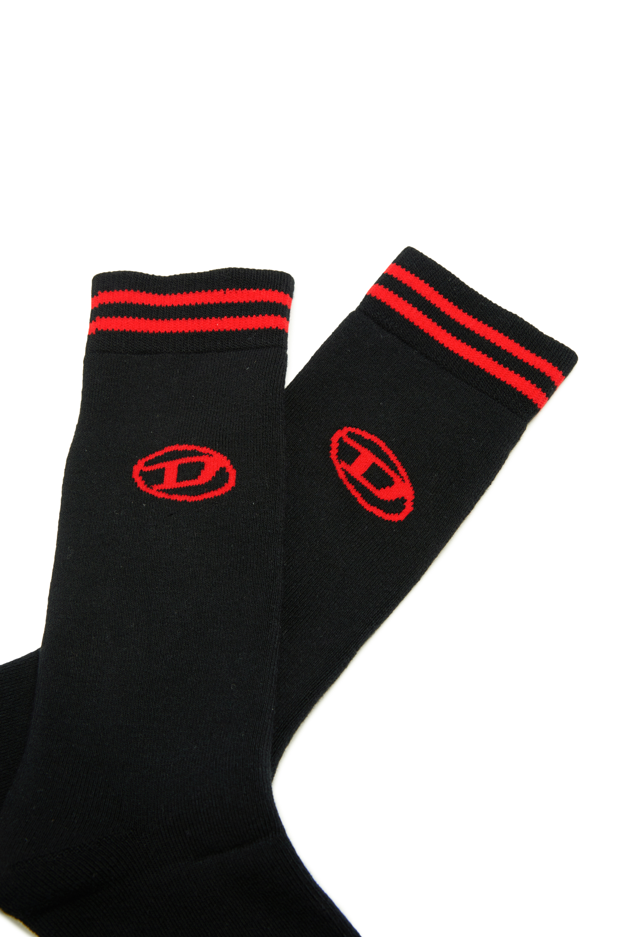 Diesel - ZANICBIPACK, Unisex's 2-pack of socks with Oval D logo in ブラック/ホワイト - 3