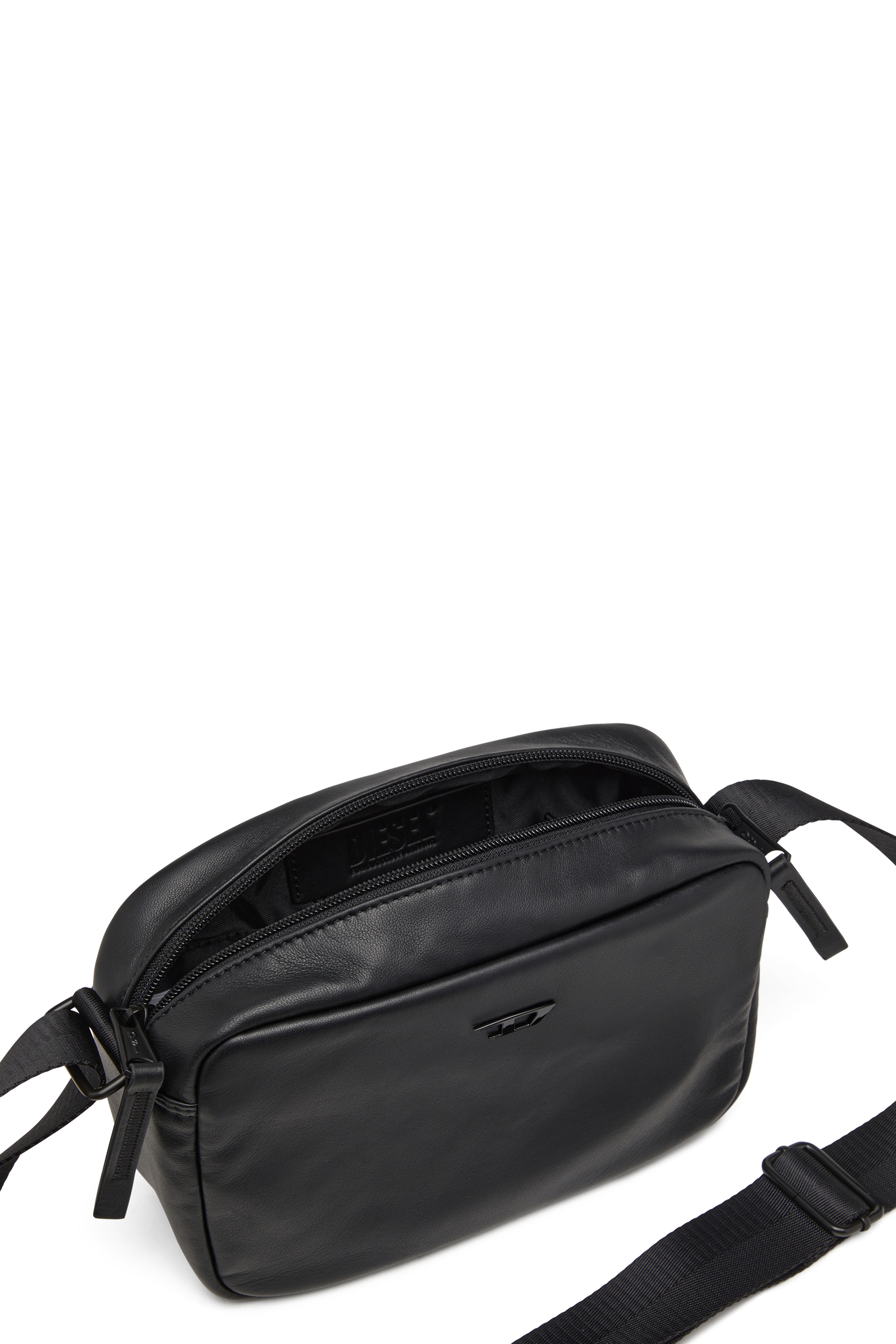Diesel - RAVE CAMERA BAG X, Male's Rave-Camera bag in nappa leather in ブラック - 4