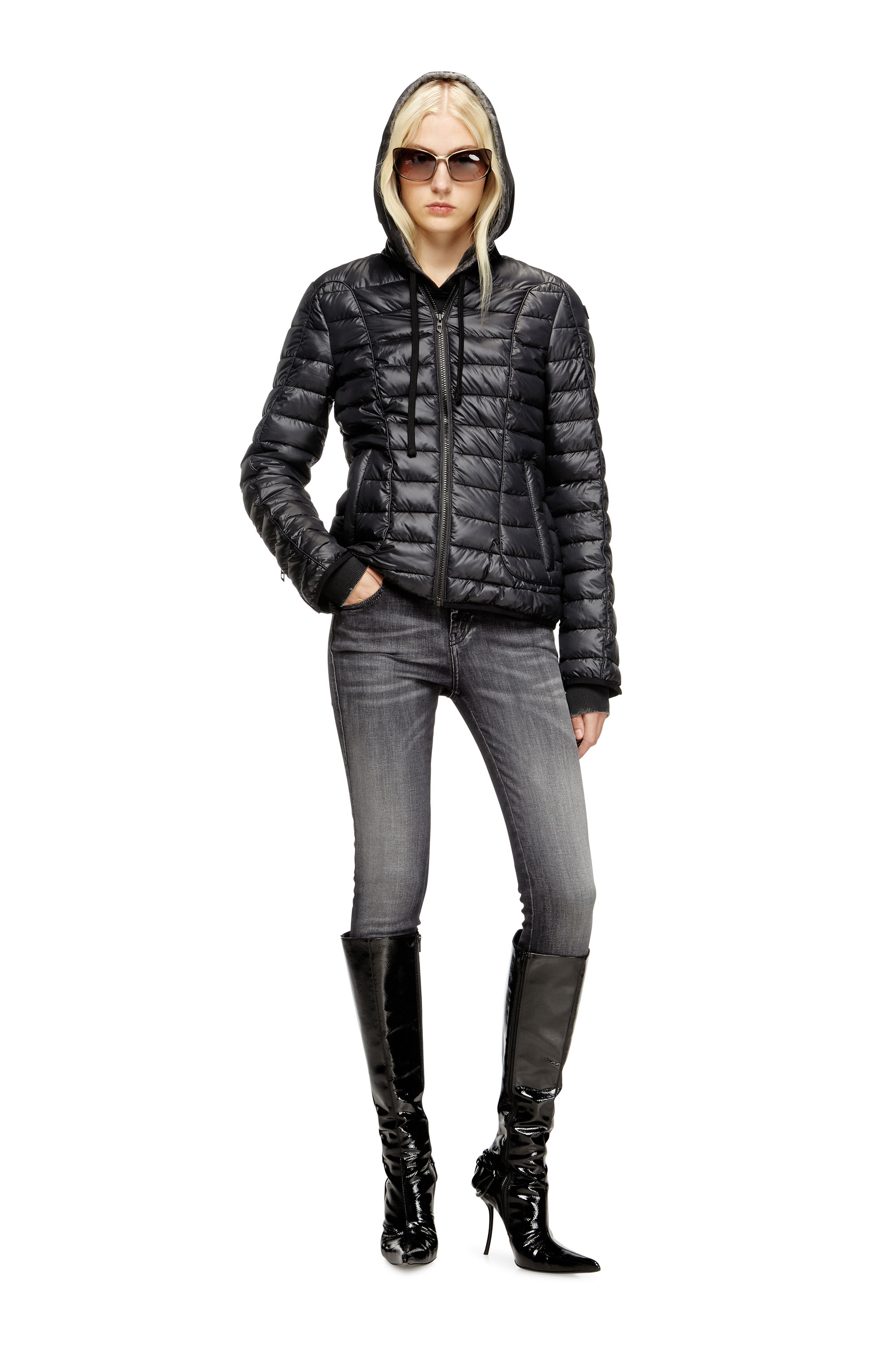 Diesel - W-PILOT-FEM, Female's パファージャケット in ブラック - 2