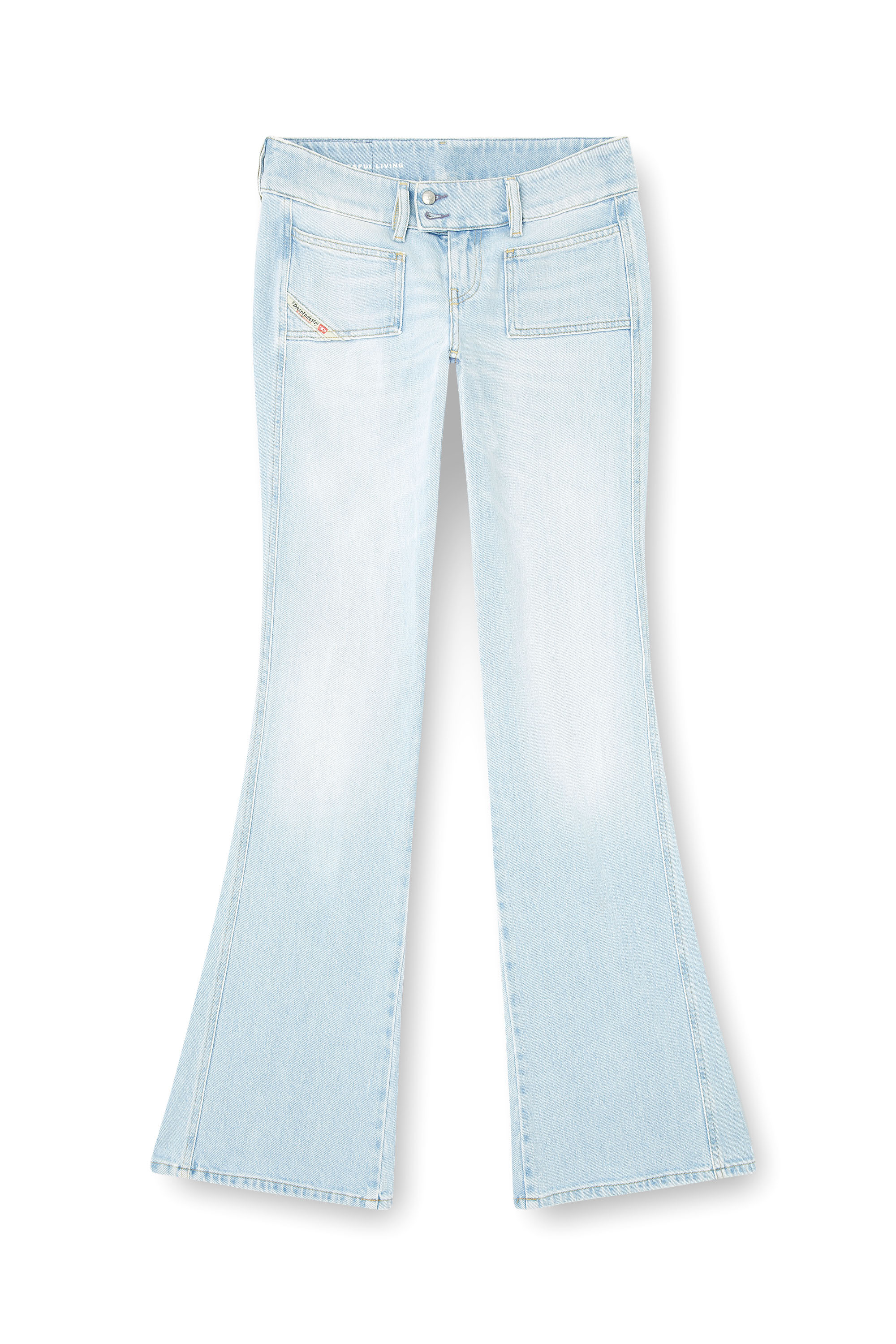 Diesel - Female's Bootcut Jeans D-Hush 09M11, ライトブルー - 3