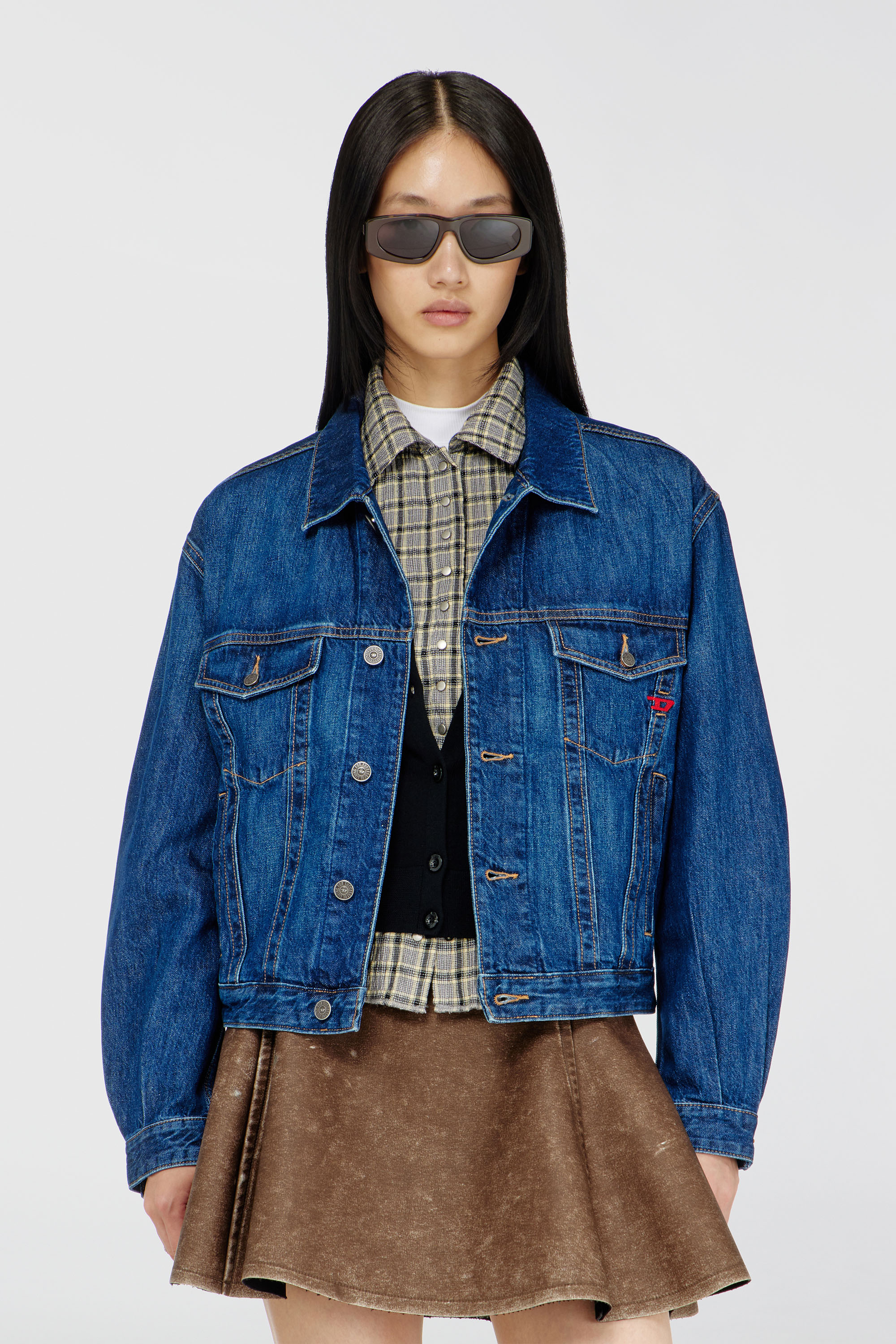 Diesel - D-RANGER, Male's デニムジャケット in ミディアムブルー - 1