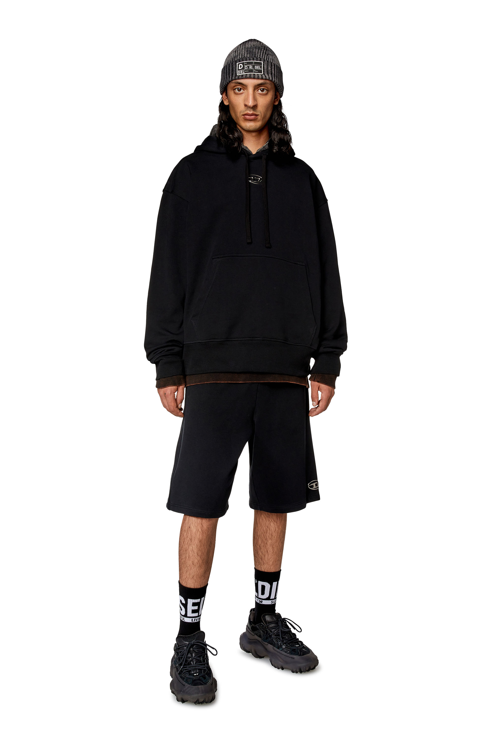 Diesel - P-MARSHY-OD, Male's ショートパンツスウェット in ブラック - 2
