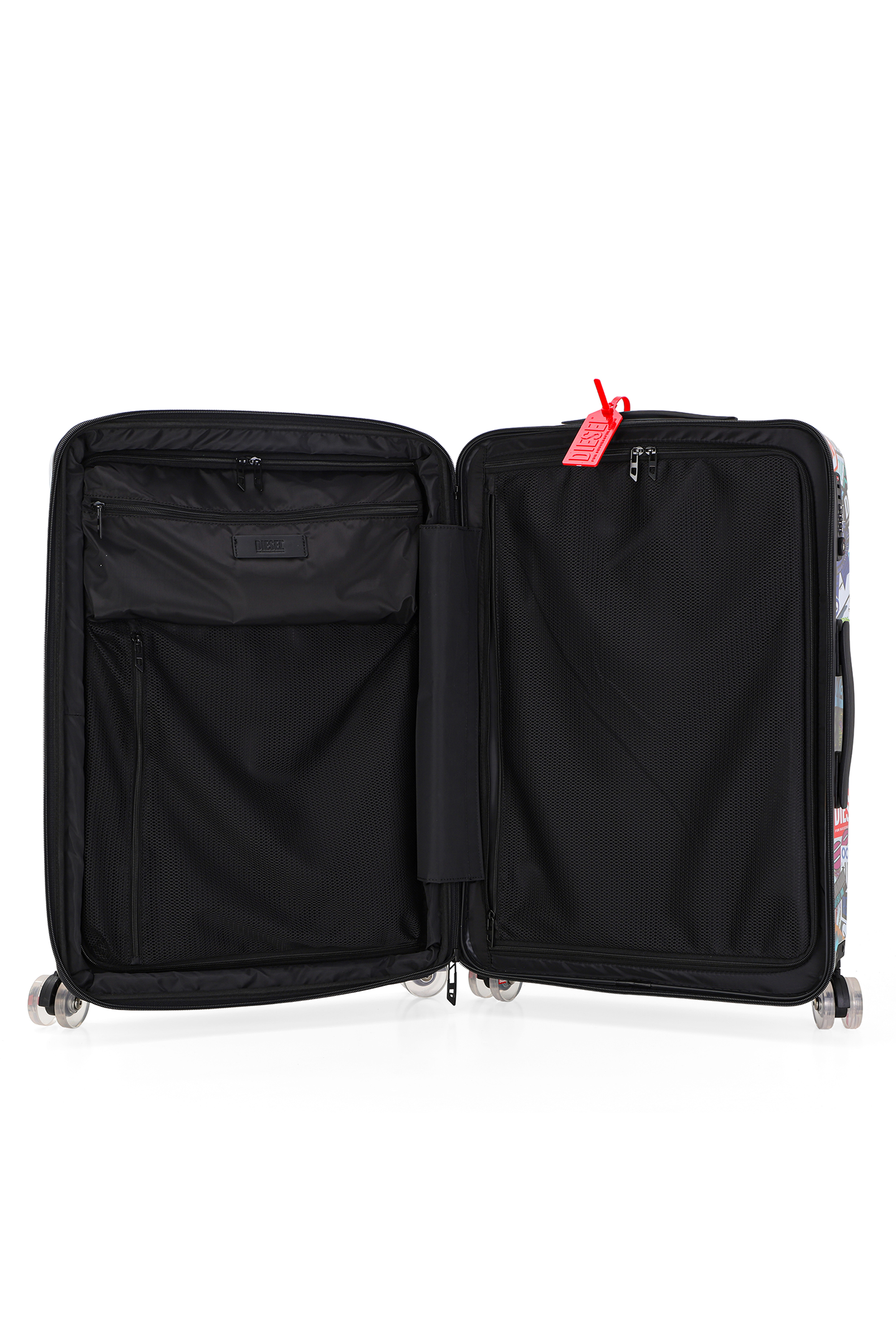 Diesel - DIESEL PC PRINTED TROLLEY-STICKERS- DSL0, Unisex's Sticker style carry‑on suitcase 24" in マルチカラー - 4