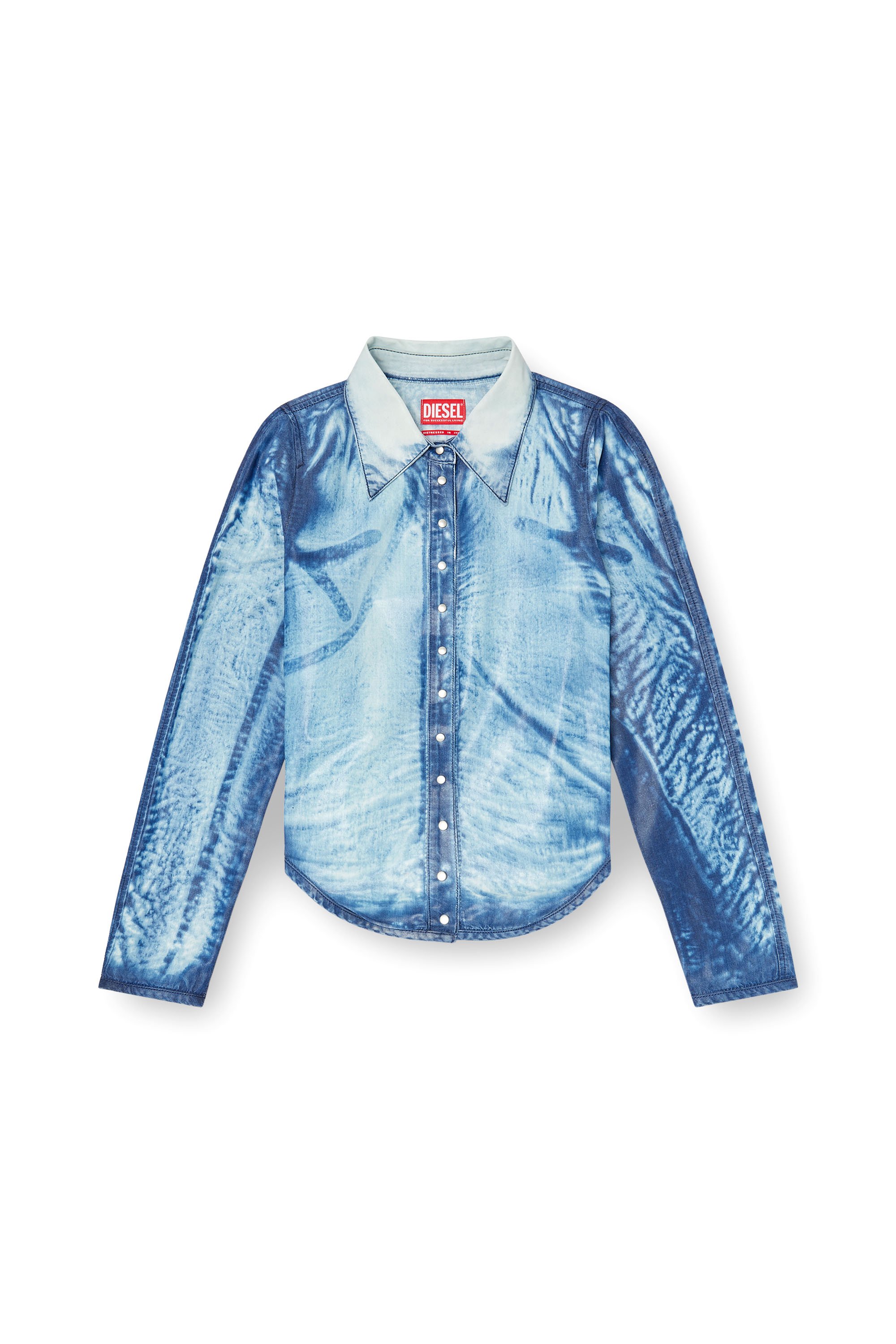 Diesel - DE-LYRIA-FSI, Female's Shirt in X-Ray Lyocell denim in ブルー - 3