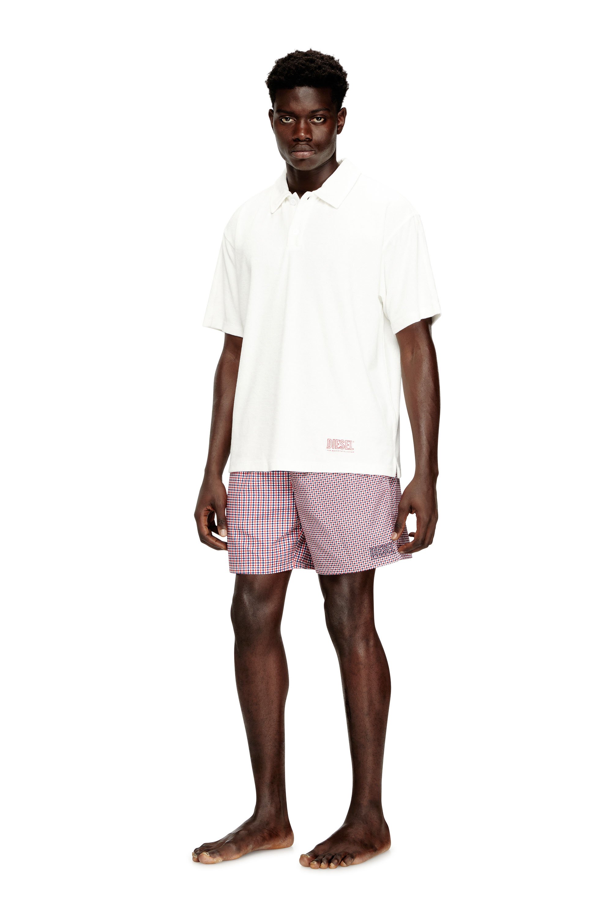 Diesel - JOSHUA-D-CORE, Male's Towelling cotton polo shirt in ホワイト - 3