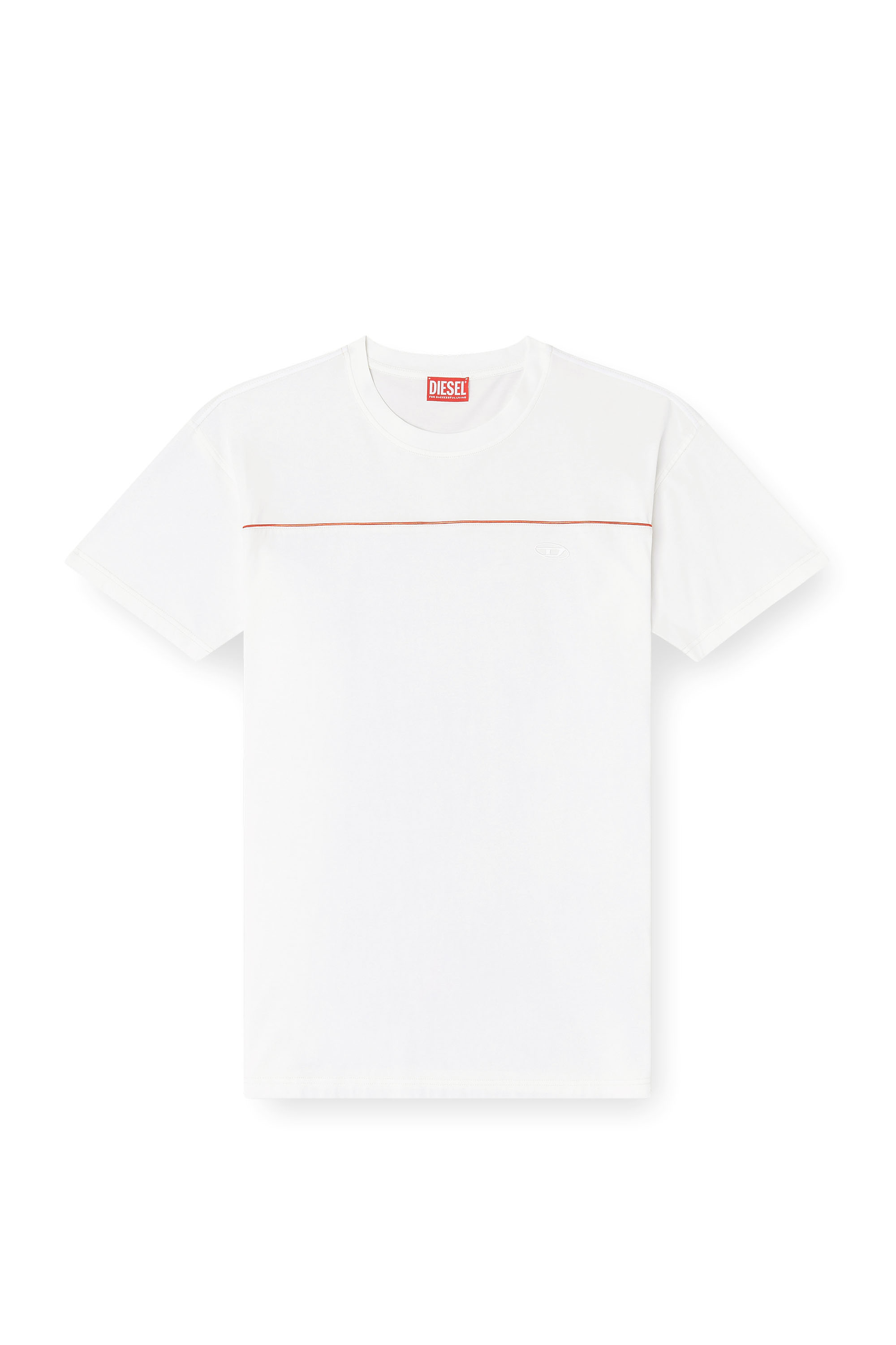 Diesel - T-NORM-PIPING, Male's Tシャツ in ホワイト - 2