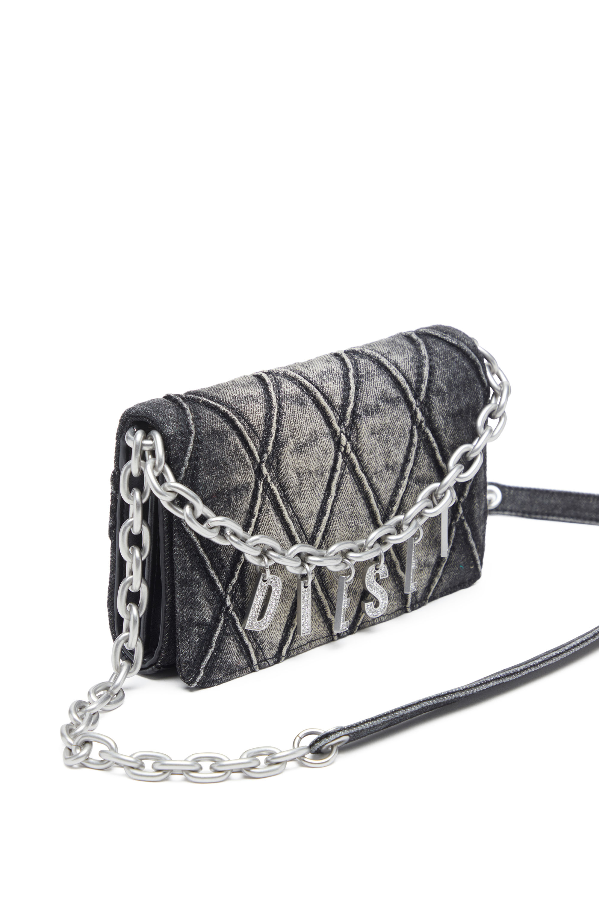 Diesel - CHARM-D WALLET STRAP, Female's ウォレットバッグ in ブラック - 5