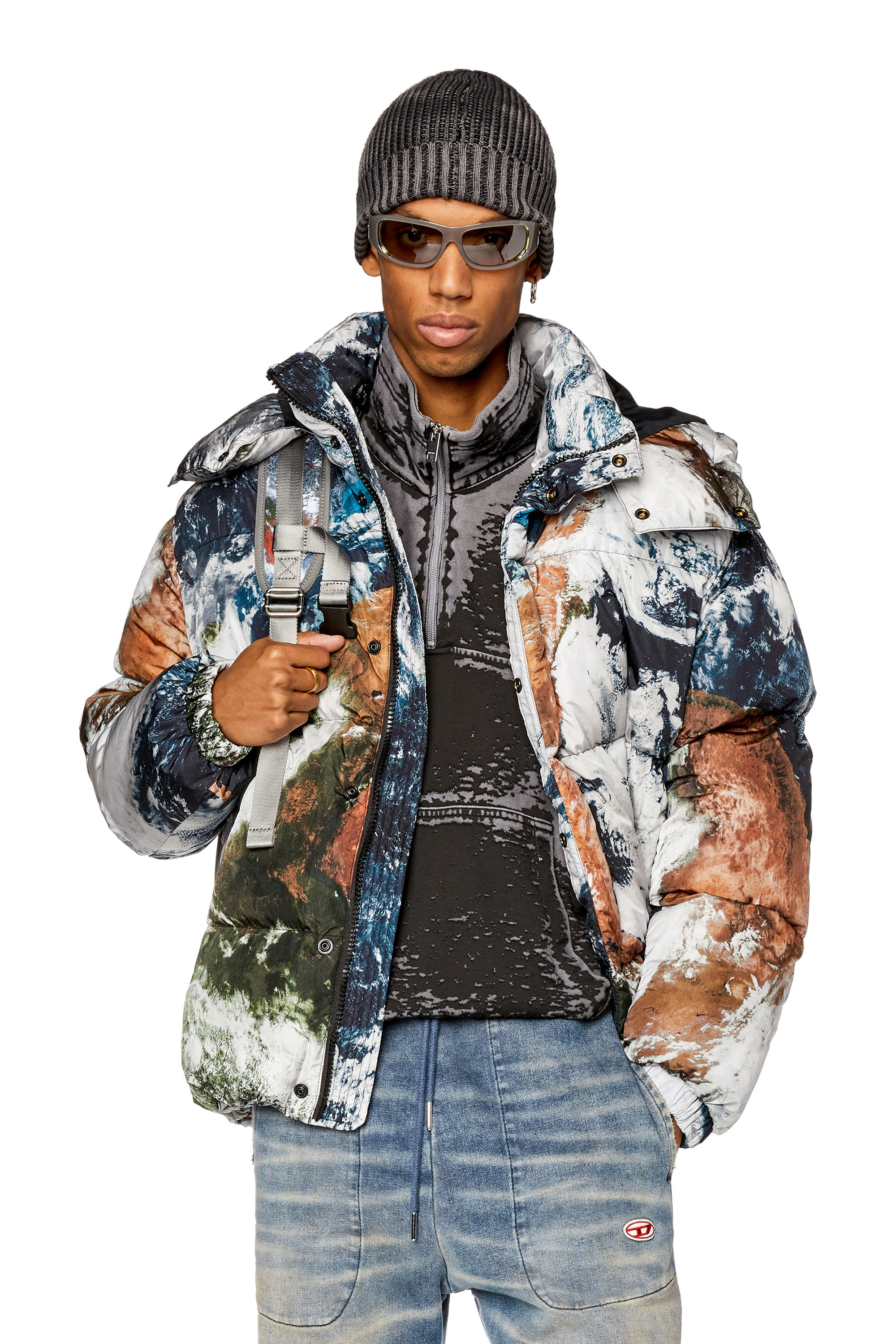 Diesel - W-ROLFYS-FD-PRINT, ブラック/ホワイト - Image 1