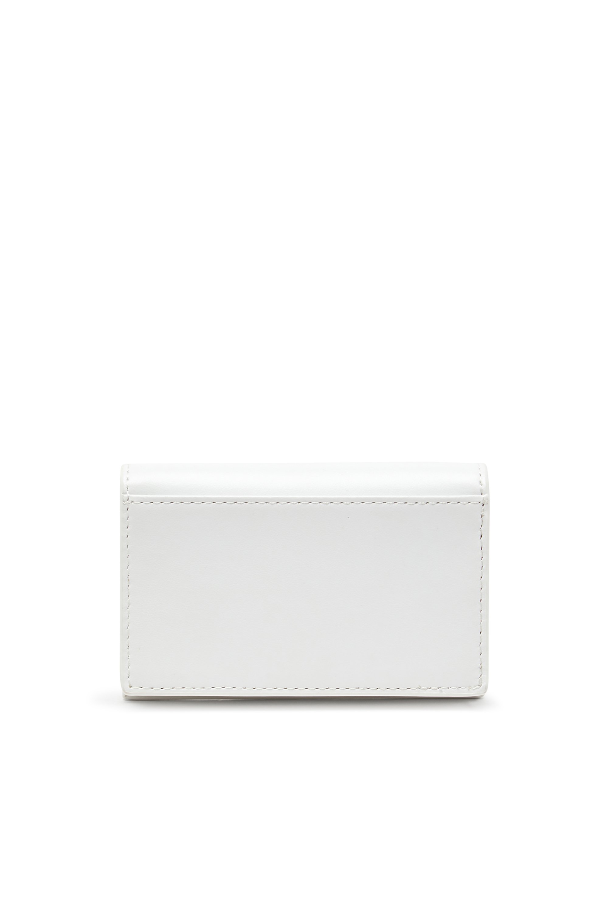 Diesel - 1DR CARD HOLDER IV, Female's Leather card holder with enamelled Oval D in ホワイト - 2