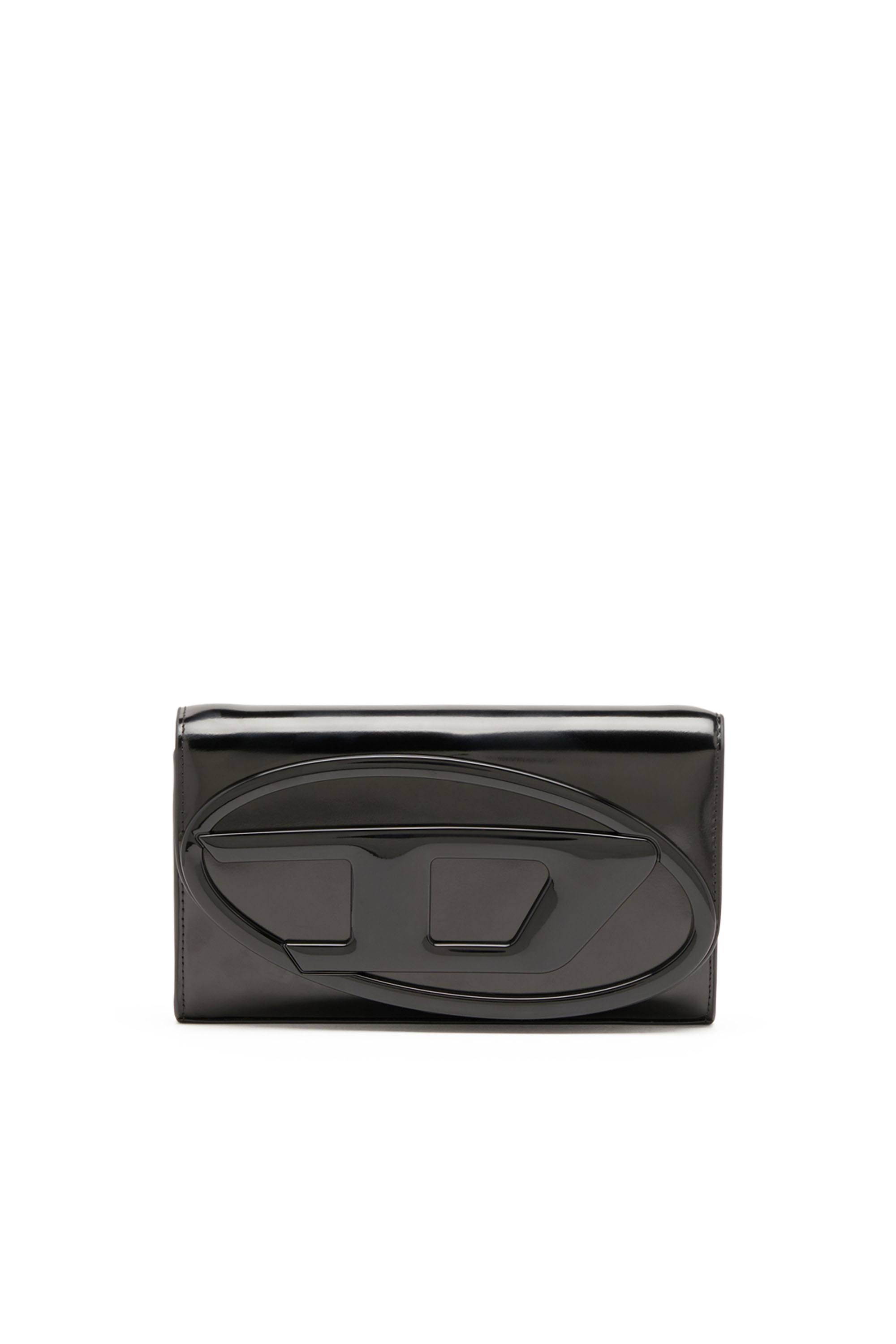 Diesel - 1DR WALLET STRAP, Female's Wallet bag in mirrored leather in ブラック - 1