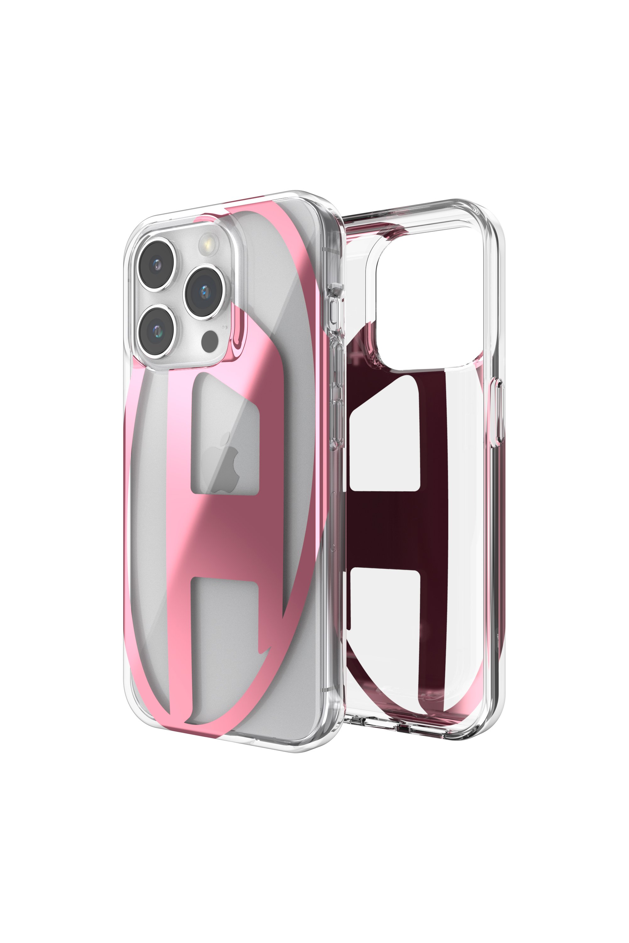 Diesel - 54110 MOULDED CASE, Unisex's iPhone 15 Pro クリアケース in ピンク / ホワイト - 1
