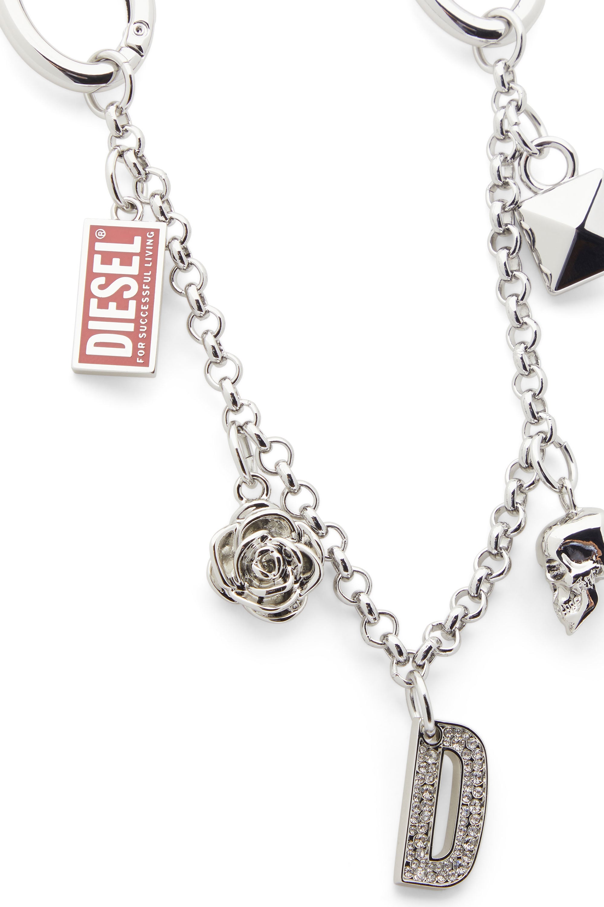Diesel - CHAIN-D II S, Female's チェーンチャーム in シルバー - 3