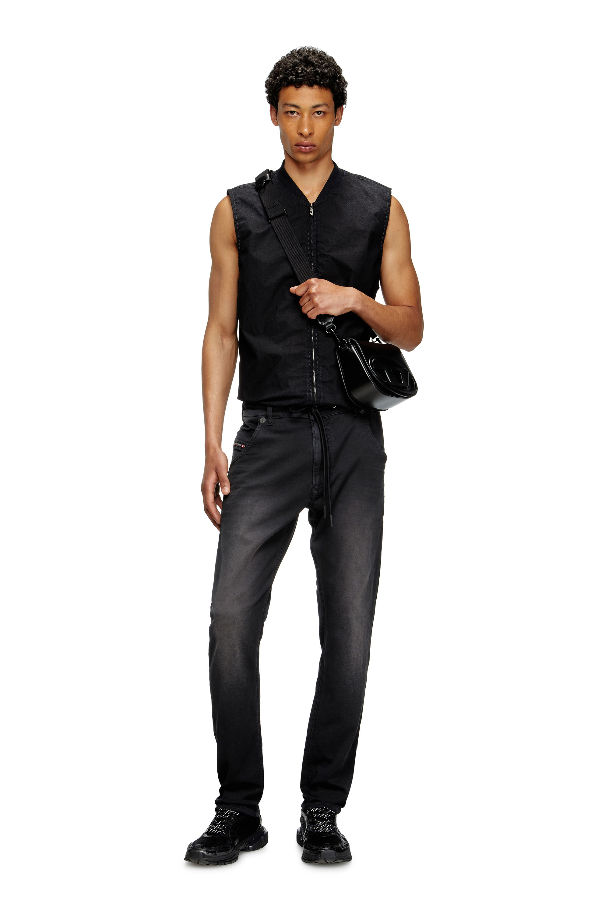 Diesel - Male's Regular 2032 D-Krooley Joggjeans® 0670M, ブラック/ダークグレー - 1