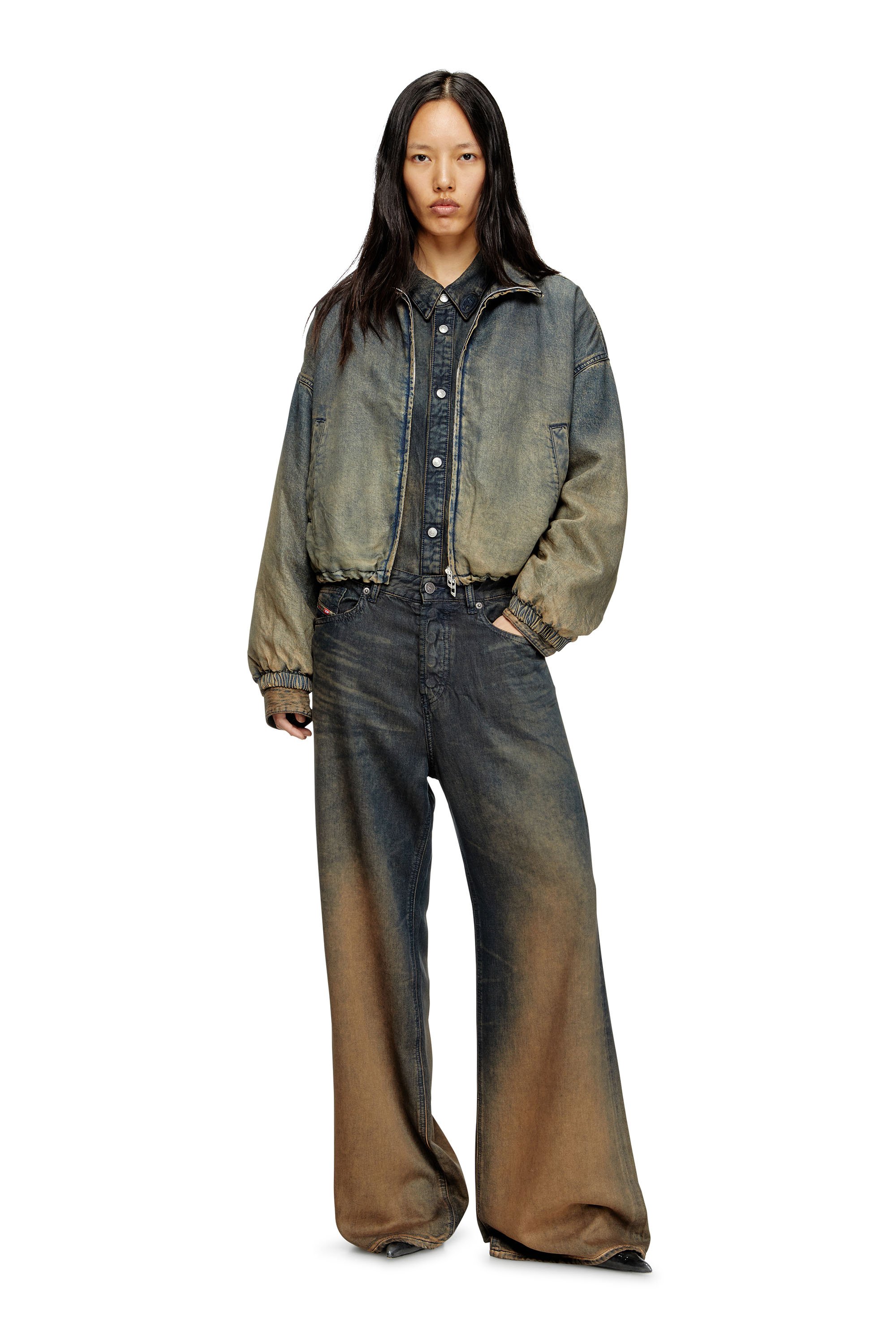 Diesel - Female's Relaxed Jeans 1996 D-Sire 068TF, ブルー/ブラウン - 2