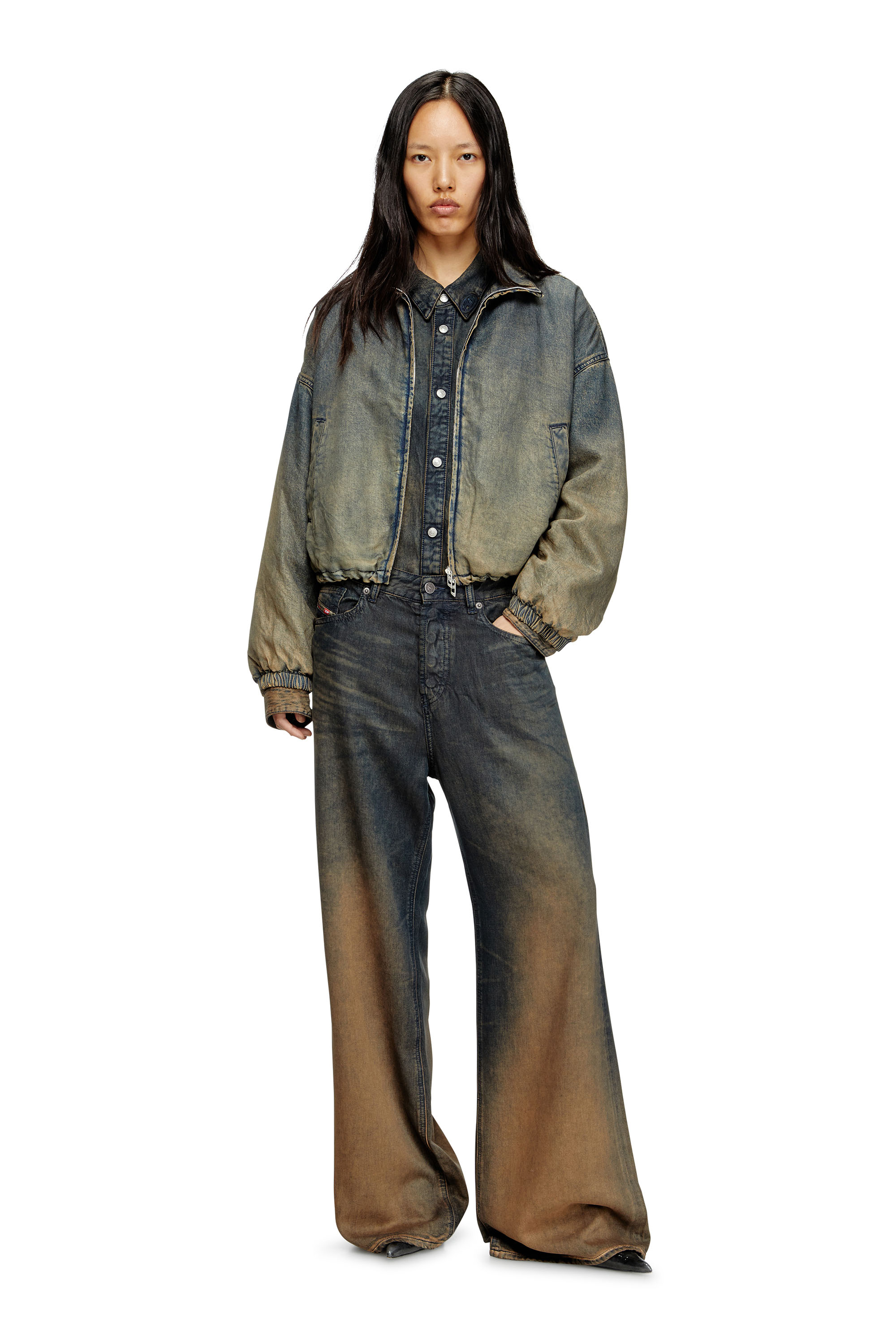 Diesel - Female's Relaxed Jeans 1996 D-Sire 068TF, ブルー/ブラウン - 1