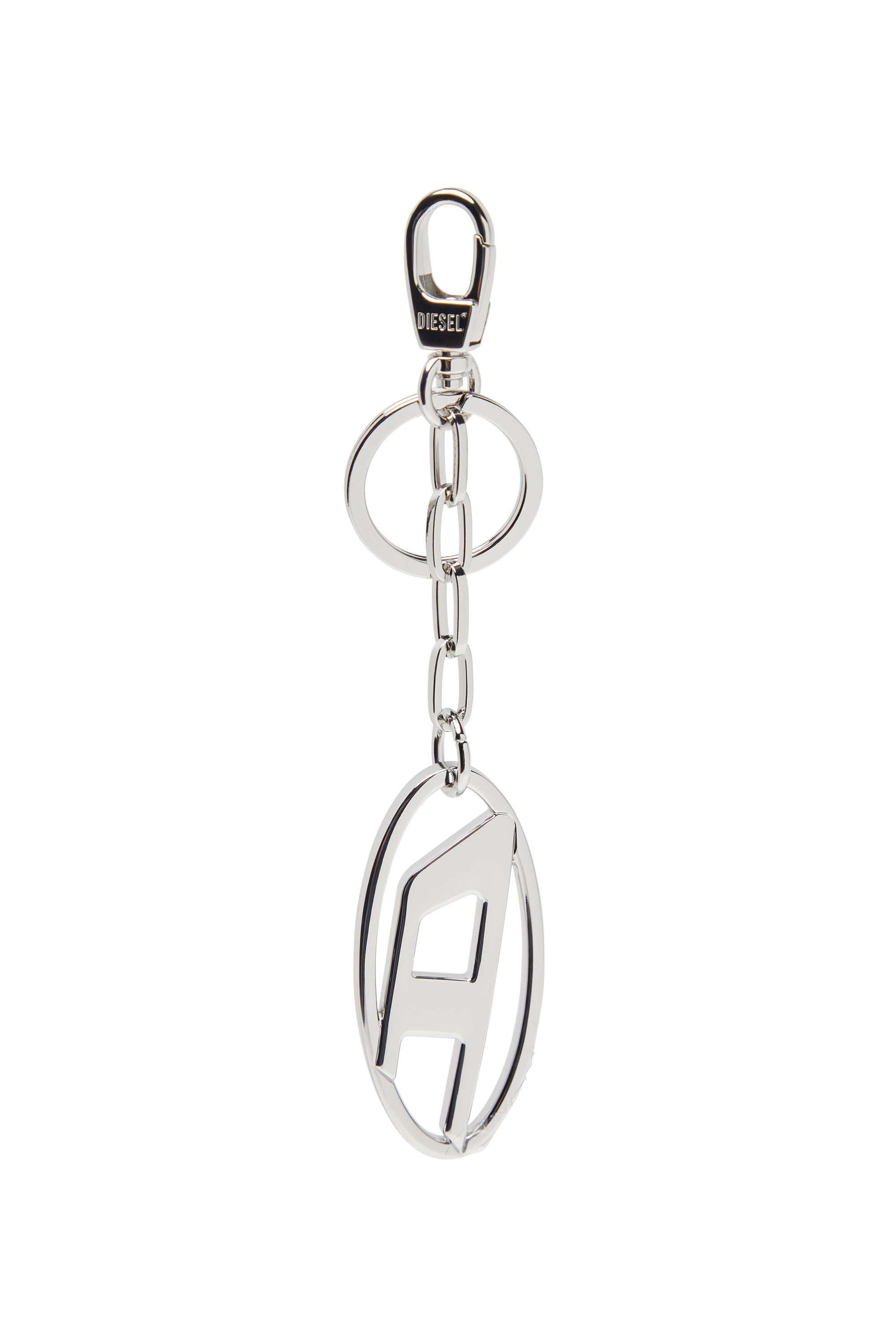 Diesel - HOLY-C, Female's Metal Oval D keyring with crystals in シルバー - 2