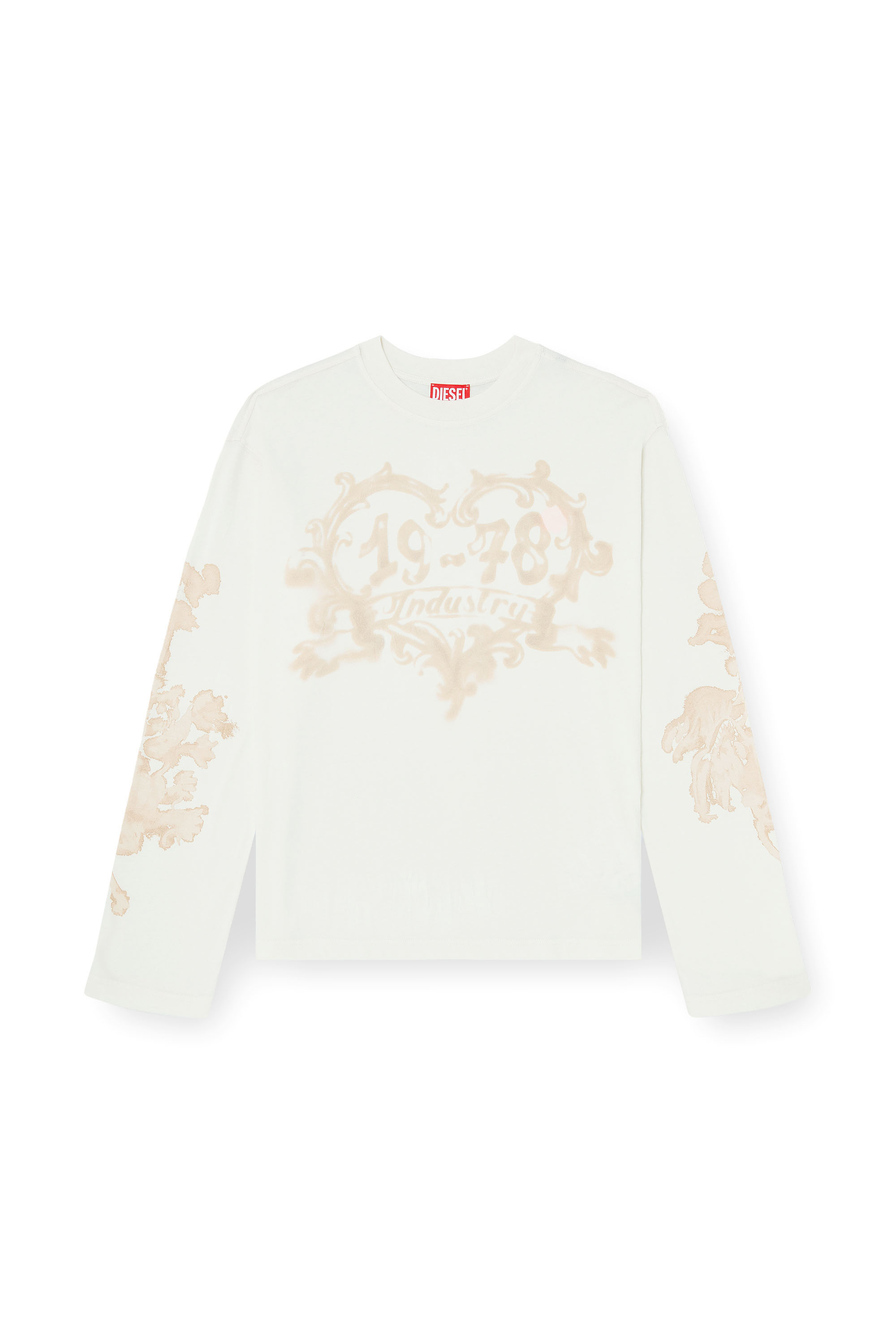 Diesel - T-HILARY-LS-AA1, Female's 長袖Tシャツ in ホワイト/ピンク - 4