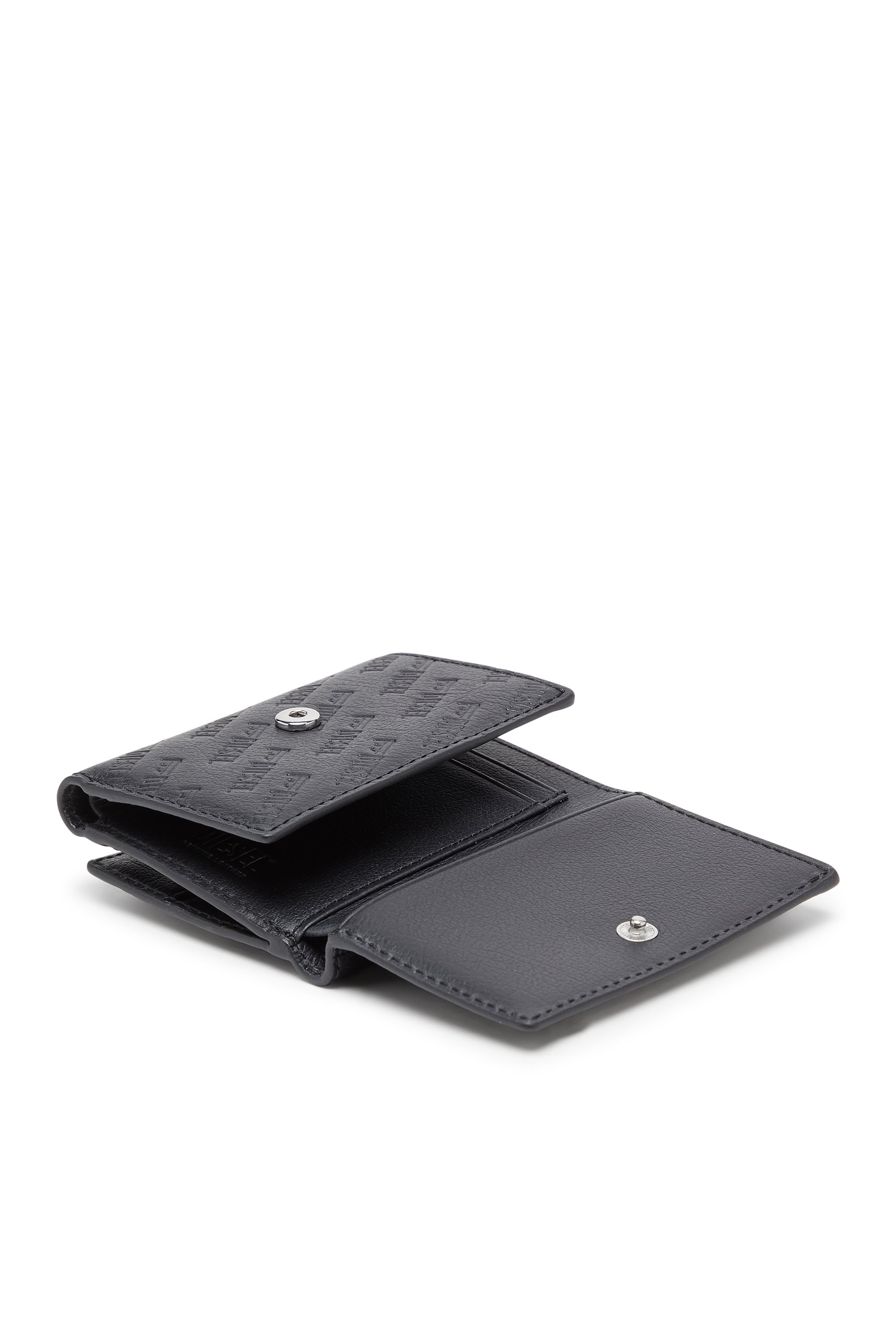 Diesel - MONOGRAM TRI-FOLD COIN S 3D, Male's 三つ折りウォレット in ブラック - 4