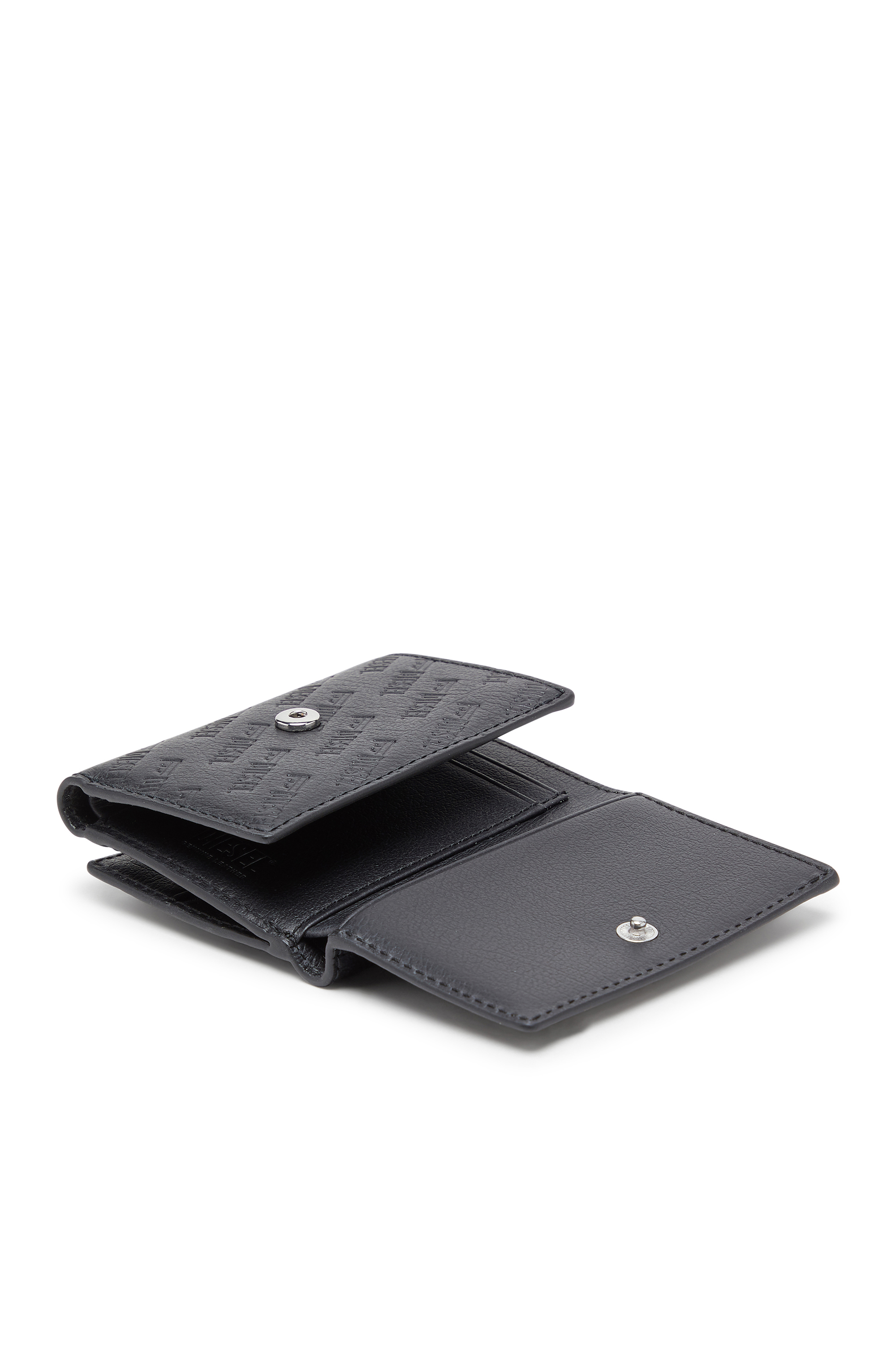 Diesel - MONOGRAM TRI-FOLD COIN S 3D, Male's 三つ折りウォレット in ブラック - 4