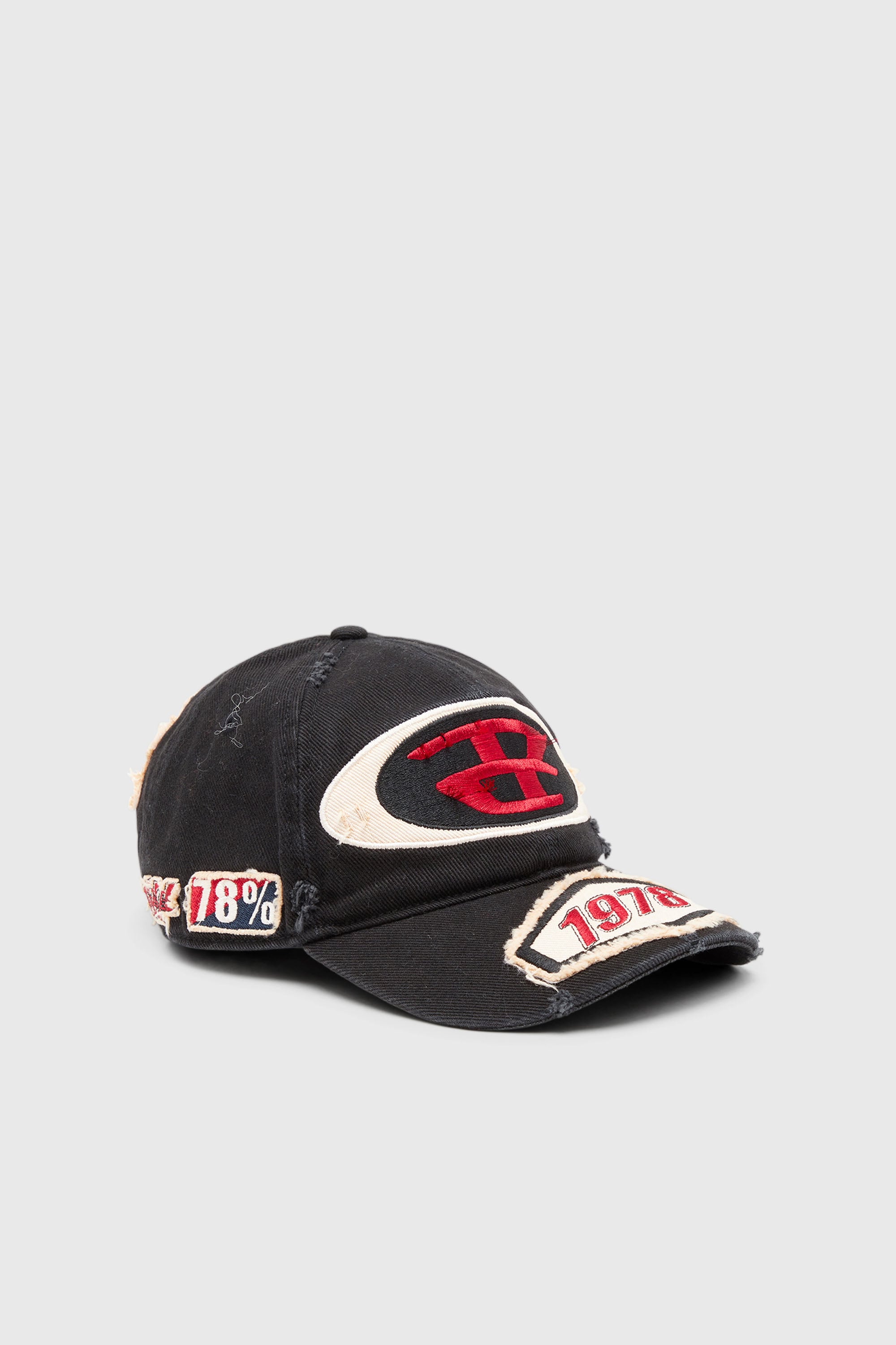 Diesel - C-BRAFF, Unisex's Baseball cap with embroidered patches in ブラック - 1
