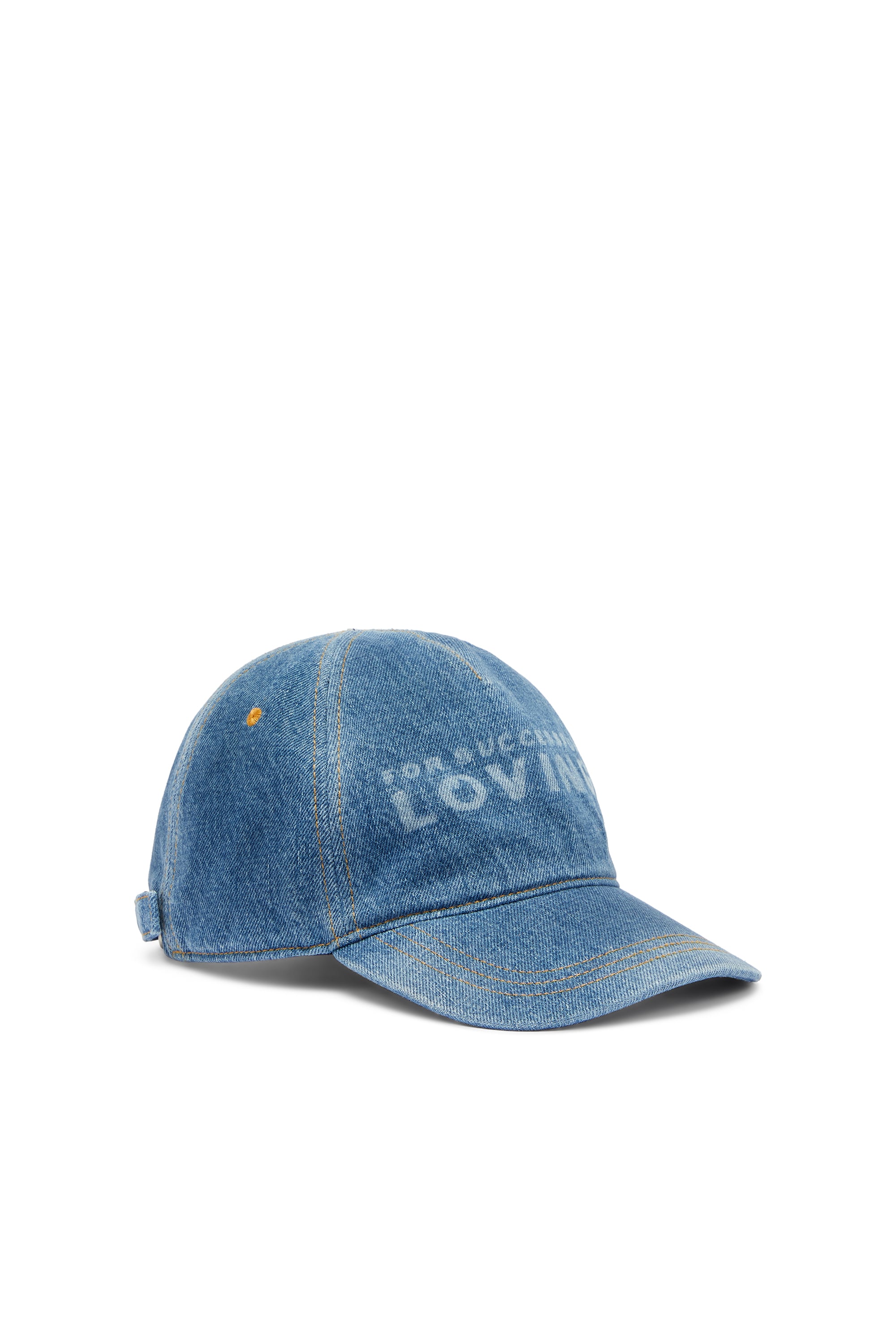 Diesel - PR-CAP-CHITIN, Unisex's Denim baseball cap with For Successful Loving logo in ミディアムブルー - 1