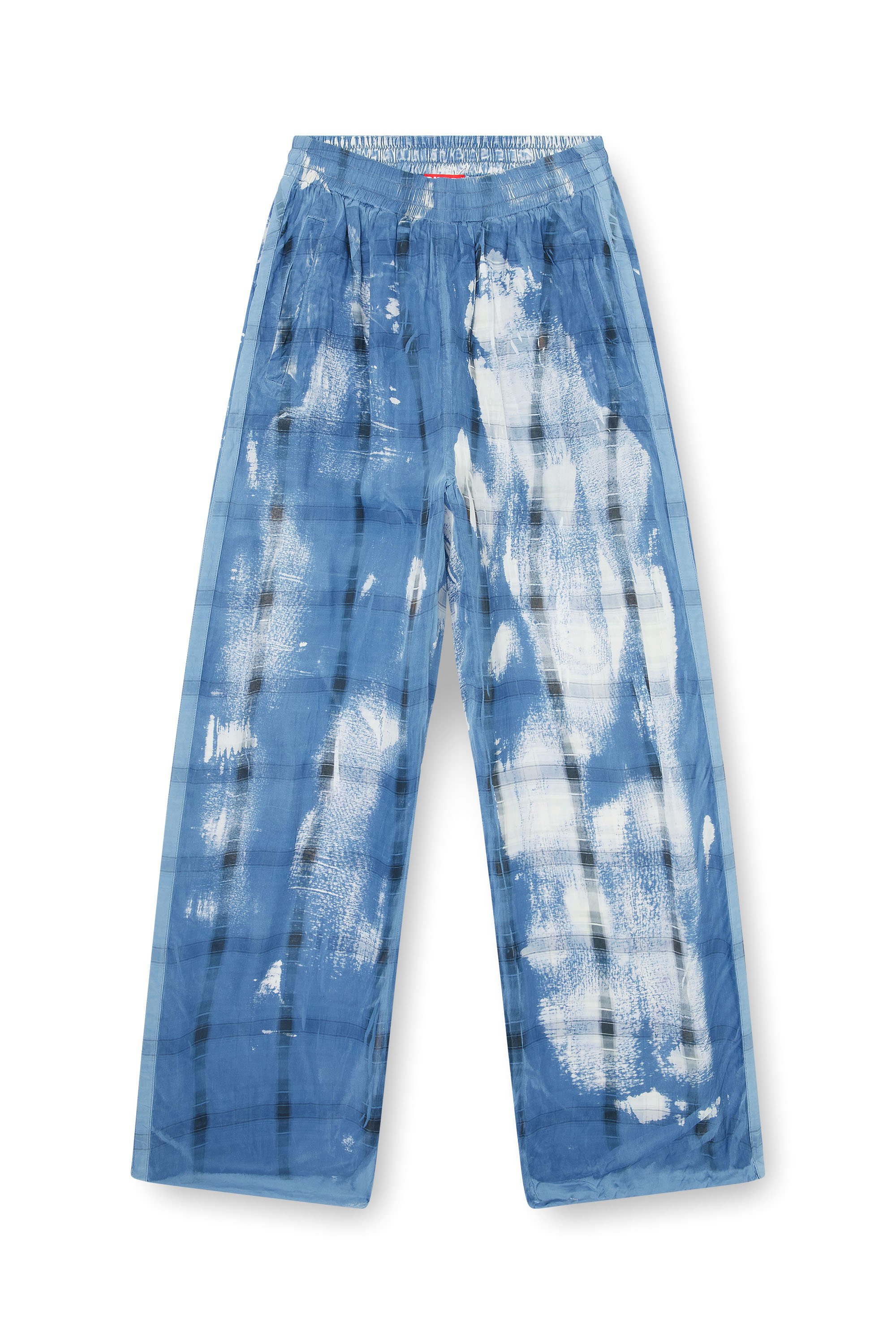 Diesel - P-OLLY, Male's Track pants with check X-ray effect in ブルー - 4