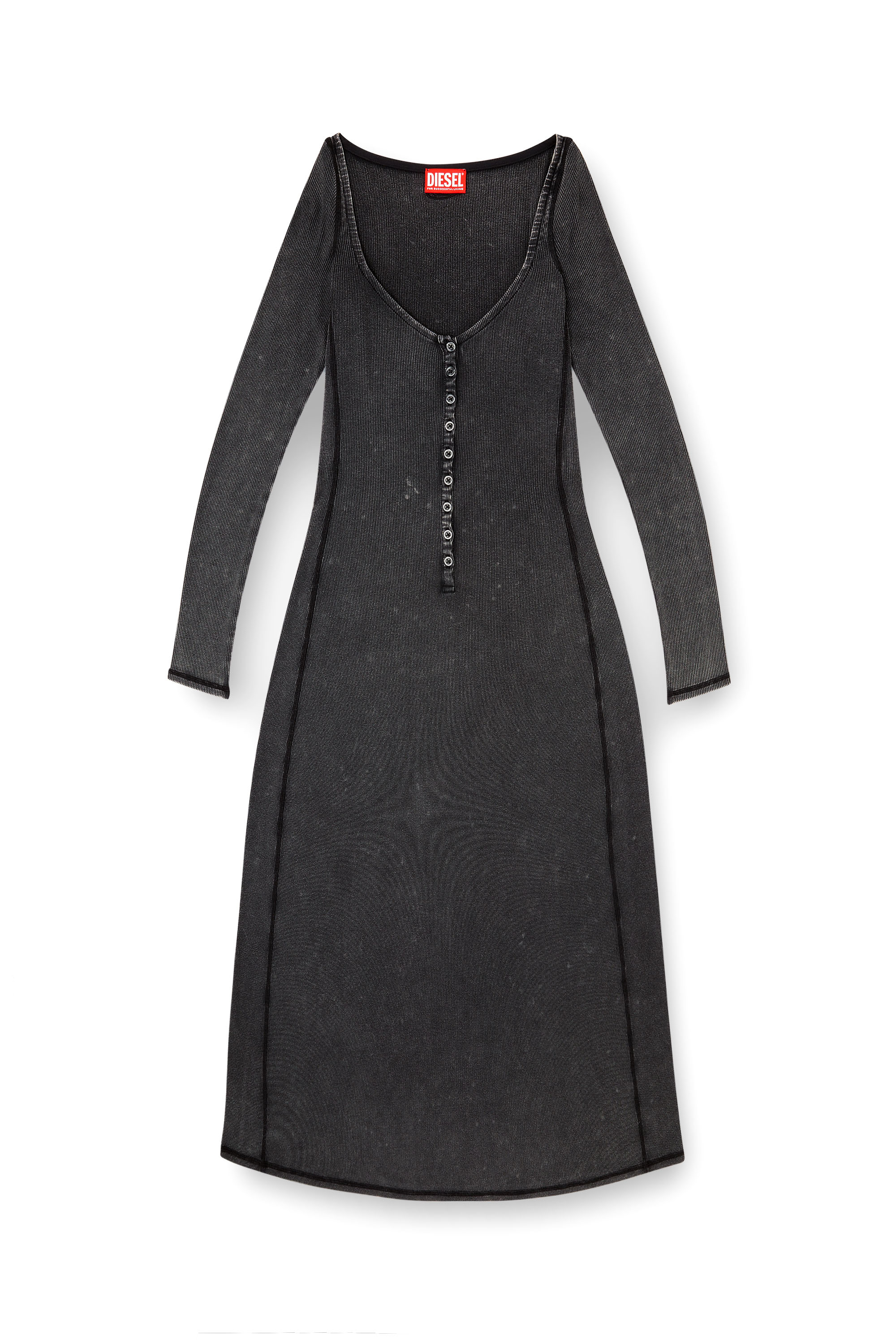Diesel - D-LEY, Female's 長袖ドレス in グレー - 3