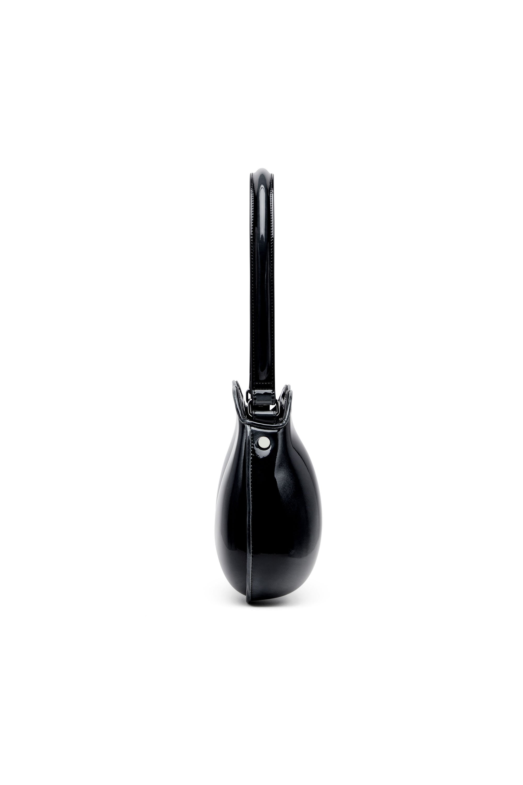 Diesel - DOUBLE-D SHOULDER, Female's Rigid shoulder bag in dégradé glossy PU in ブラック - 3