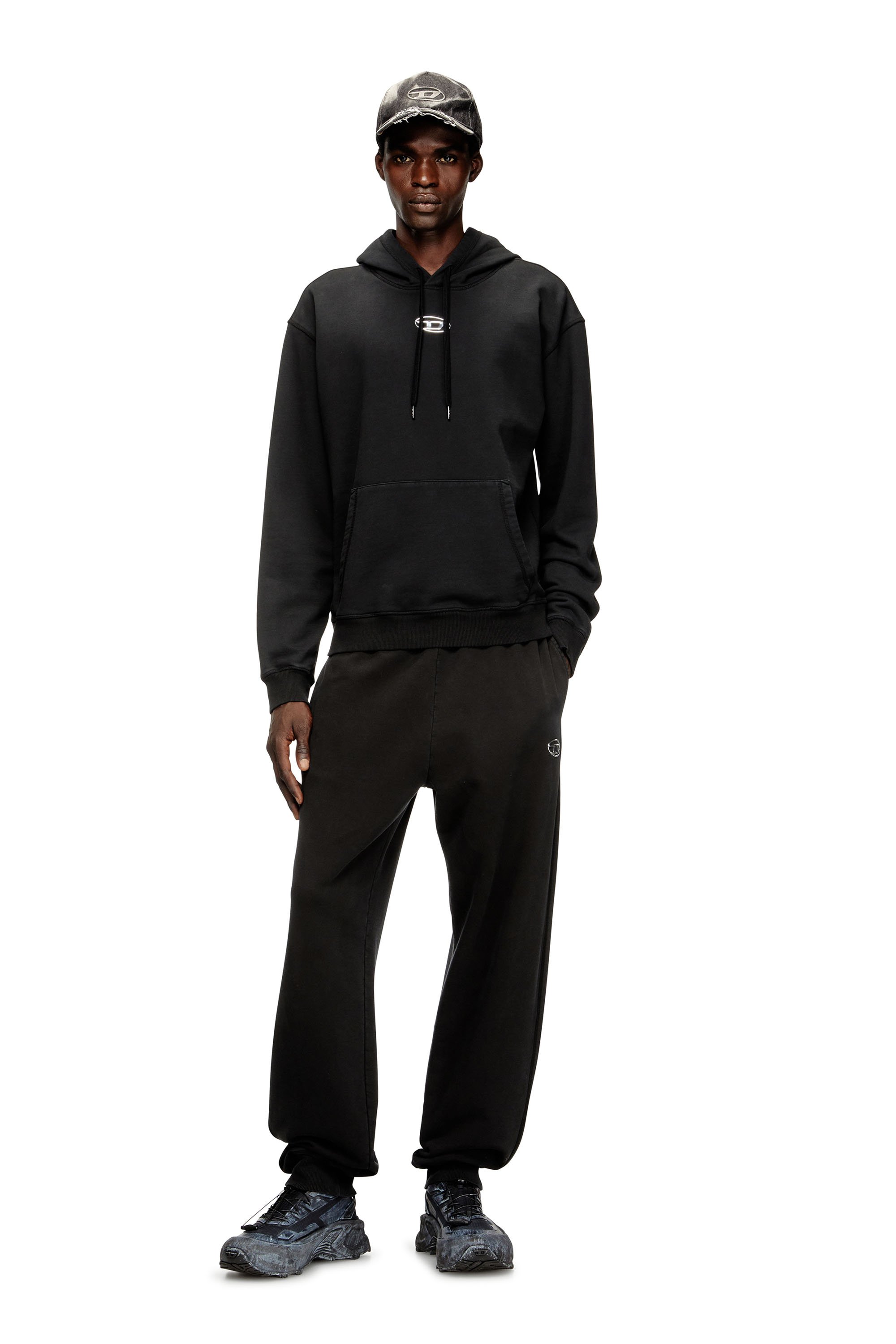 Diesel - S-NORM-HOOD-IOD, Male's プルオーバーパーカー in ブラック - 2
