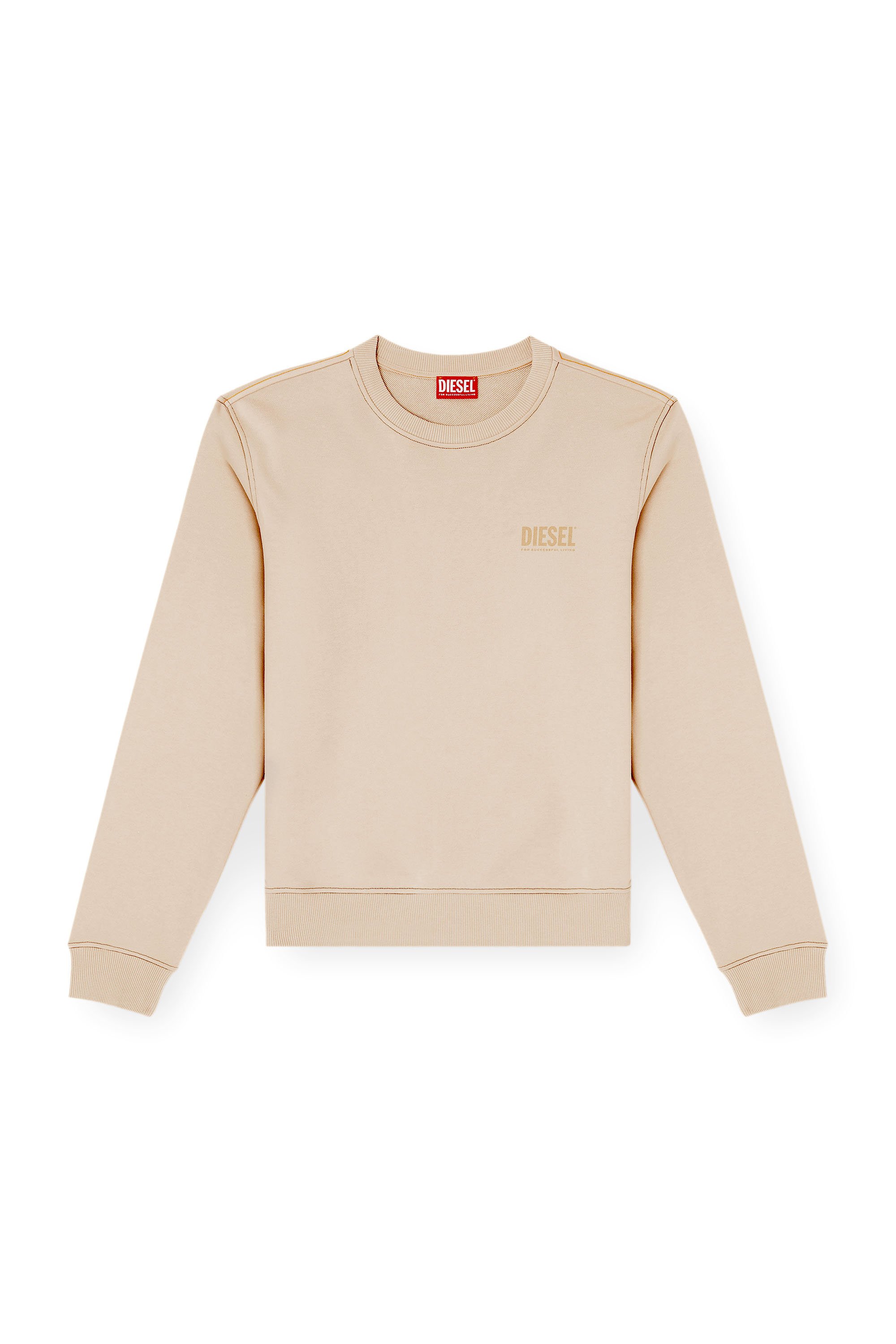 Diesel - S-GINN-V1, Male's Cotton sweatshirt with back camo patch in null - 3