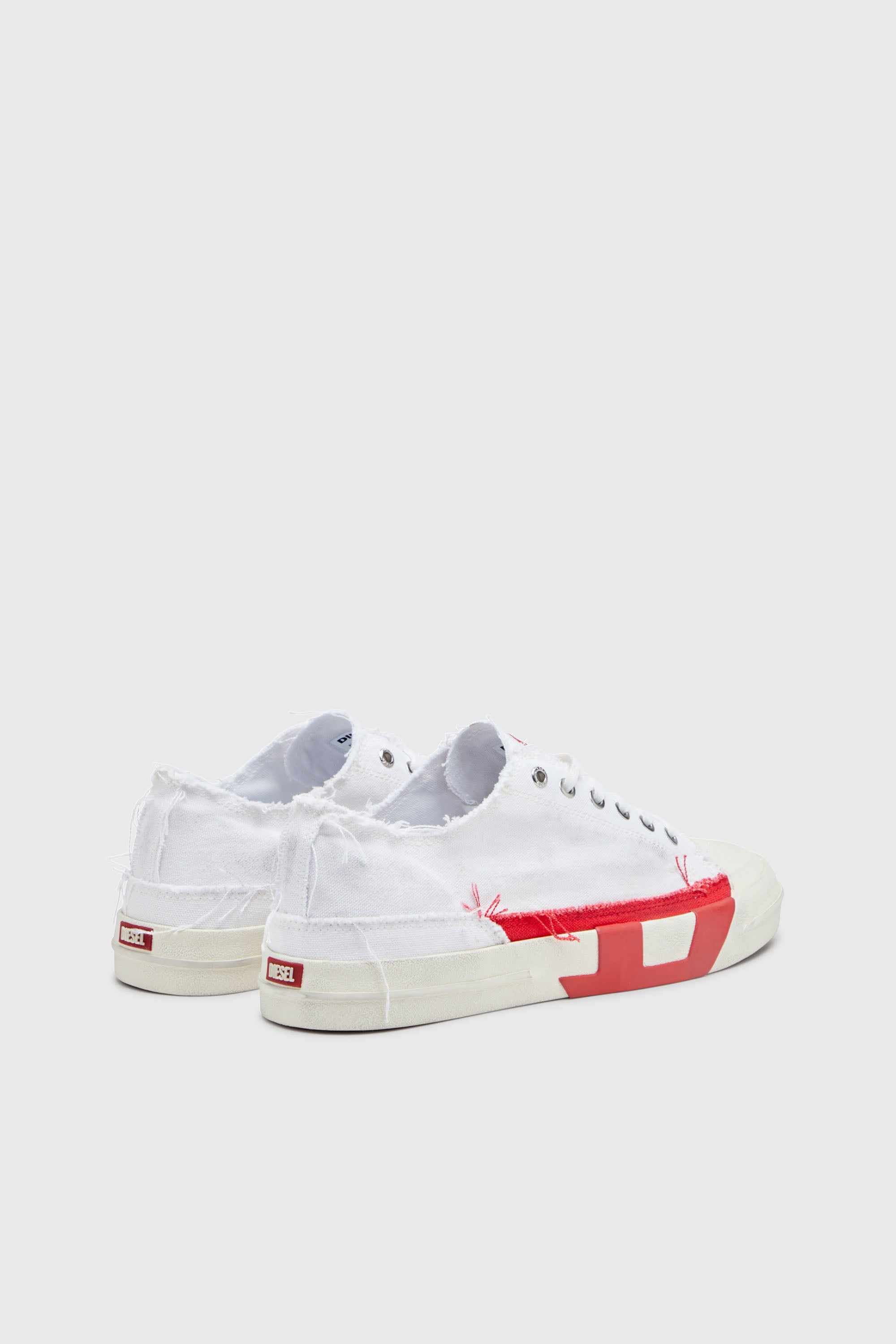 Diesel - S-D-VERSE LOW, Male's ローカットスニーカー in ホワイト/レッド/ブルー - 4