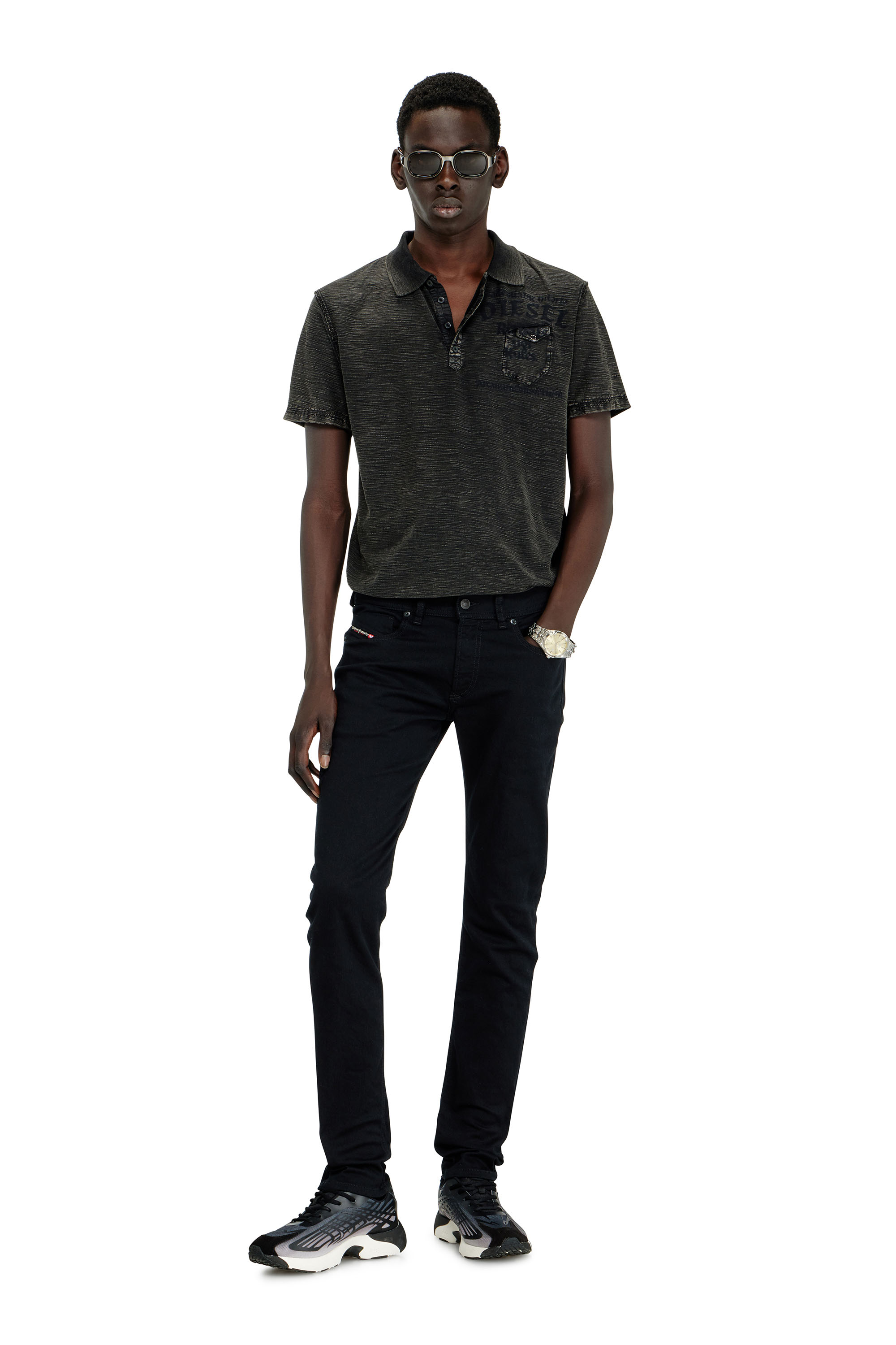 Diesel - Male's Skinny Jeans 1979 Sleenker 09C51, ブラック/ダークグレー - 1