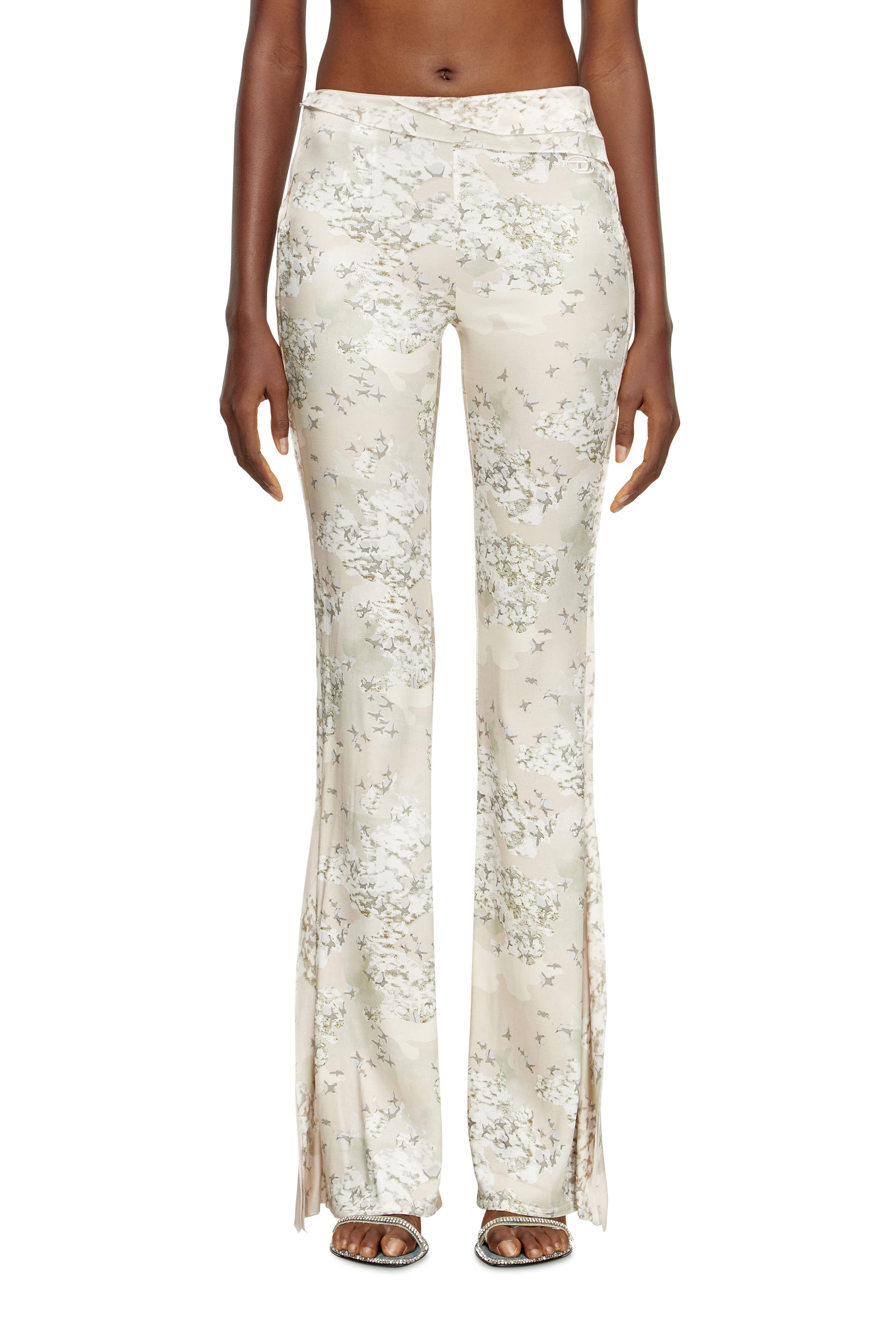 Diesel - P-AFFAL, Female's Jazz pants with mixed camo prints in ベージュ - 1