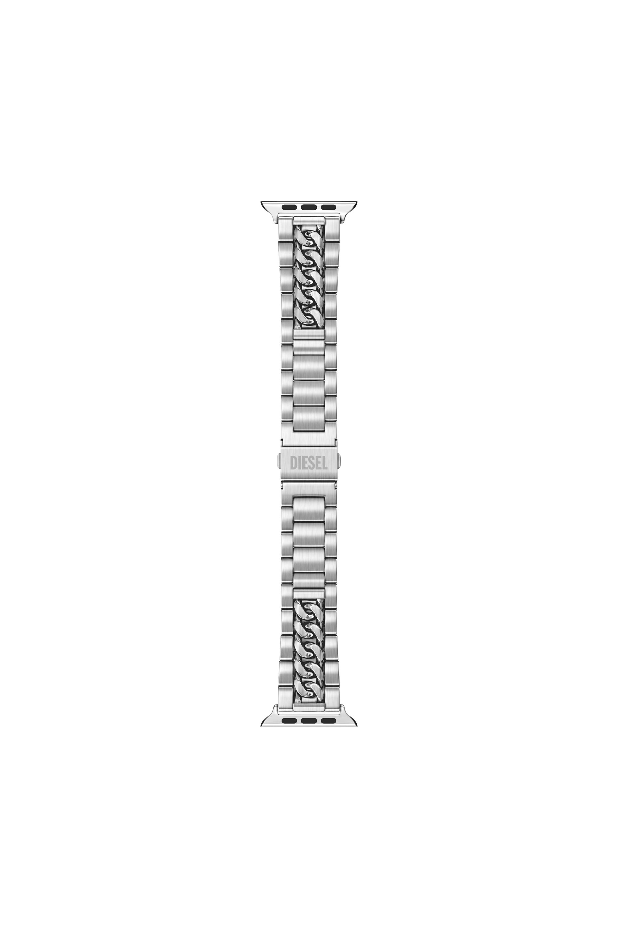 Diesel - DSS027 WATCH, Male's Stainless steel watch band for apple watch&reg;, 38-49mm in シルバー - 1
