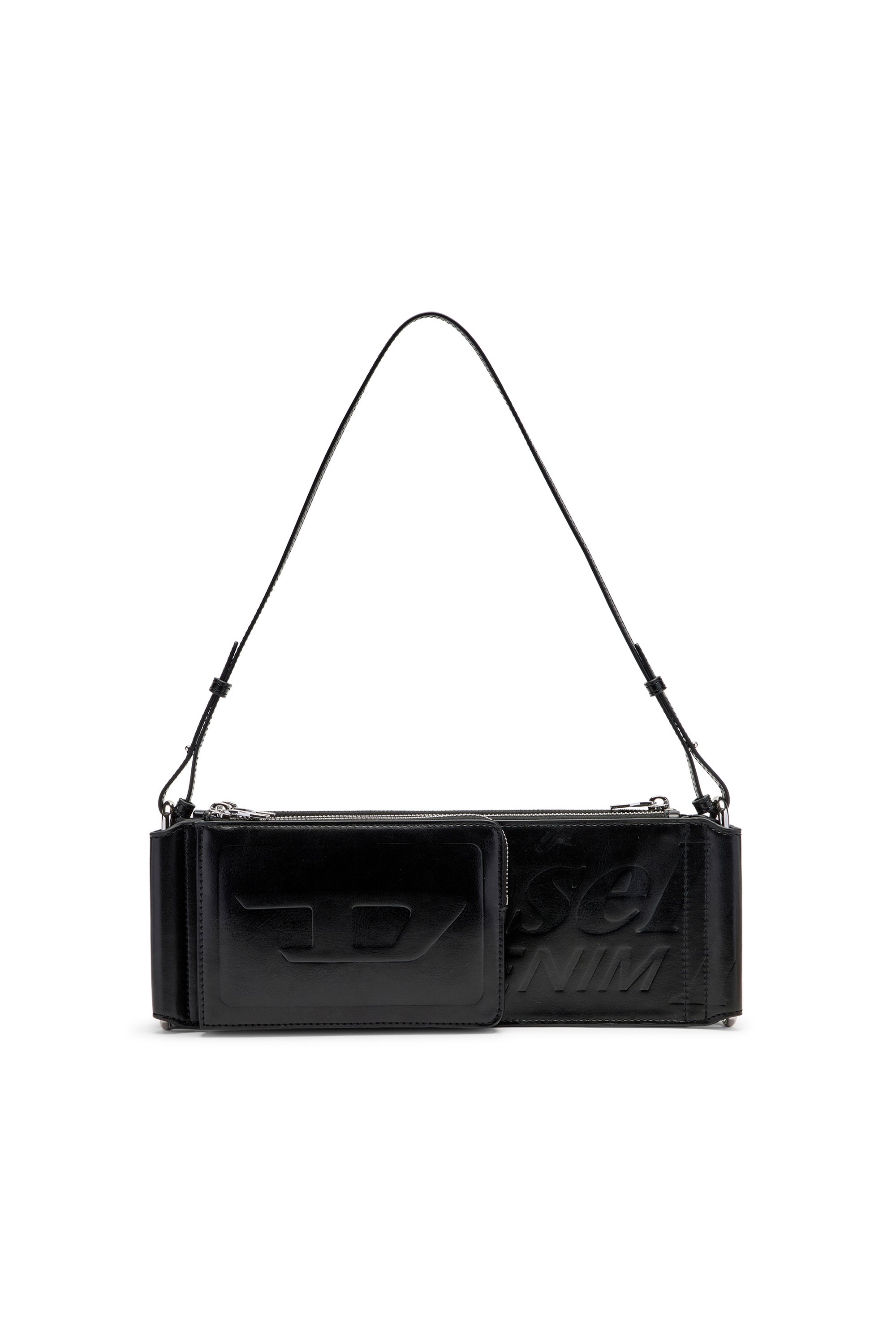 Diesel - FLAG-D SHOULDER BAG X, Unisex's Flag-D-Modular logo-embossed shoulder bag in ブラック - 1