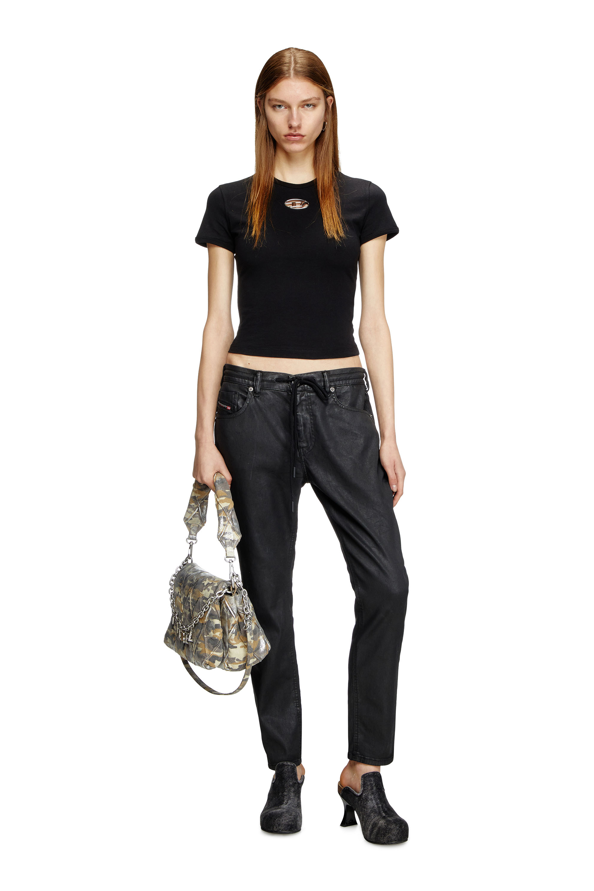 Diesel - Female's Regular 2031 D-Krailey Joggjeans&reg; 068PX, ブラック/ダークグレー - 1