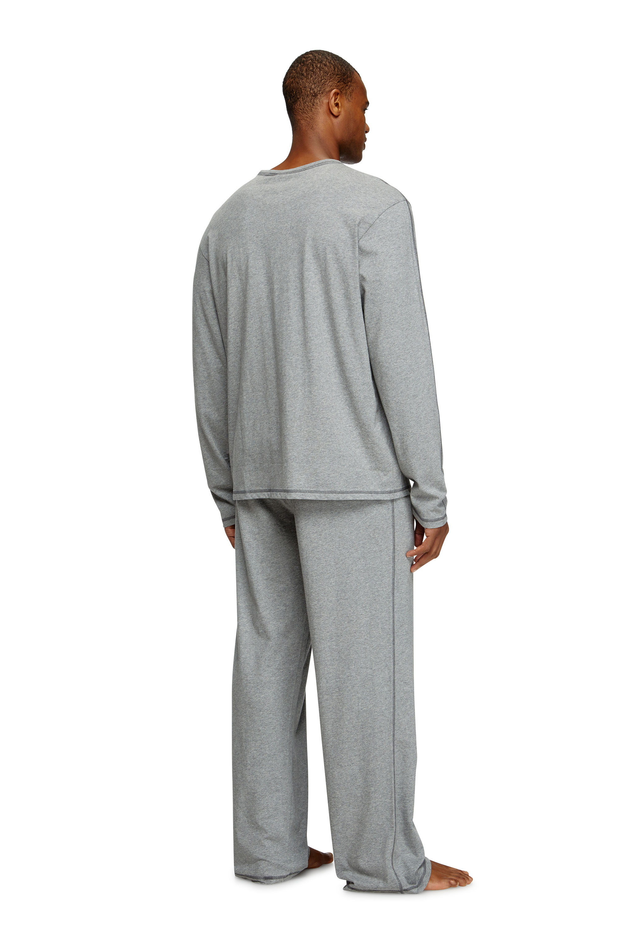Diesel - SET-NOLAN-D-CORE, Male's Pajamas in cotton jersey in グレー - 2