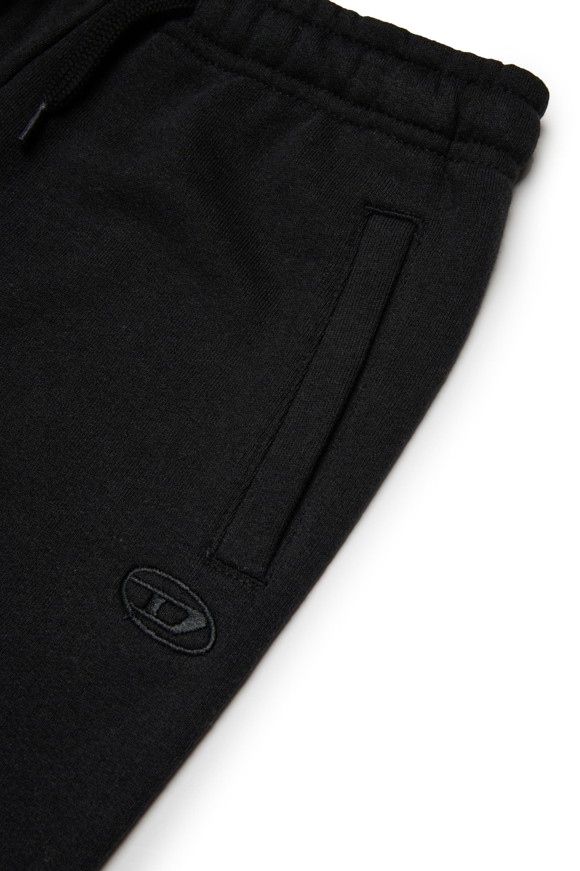Diesel - PMARKYMEGOVALD, Male's Sweatpants with mega Oval D embroidery in ブラック - 4