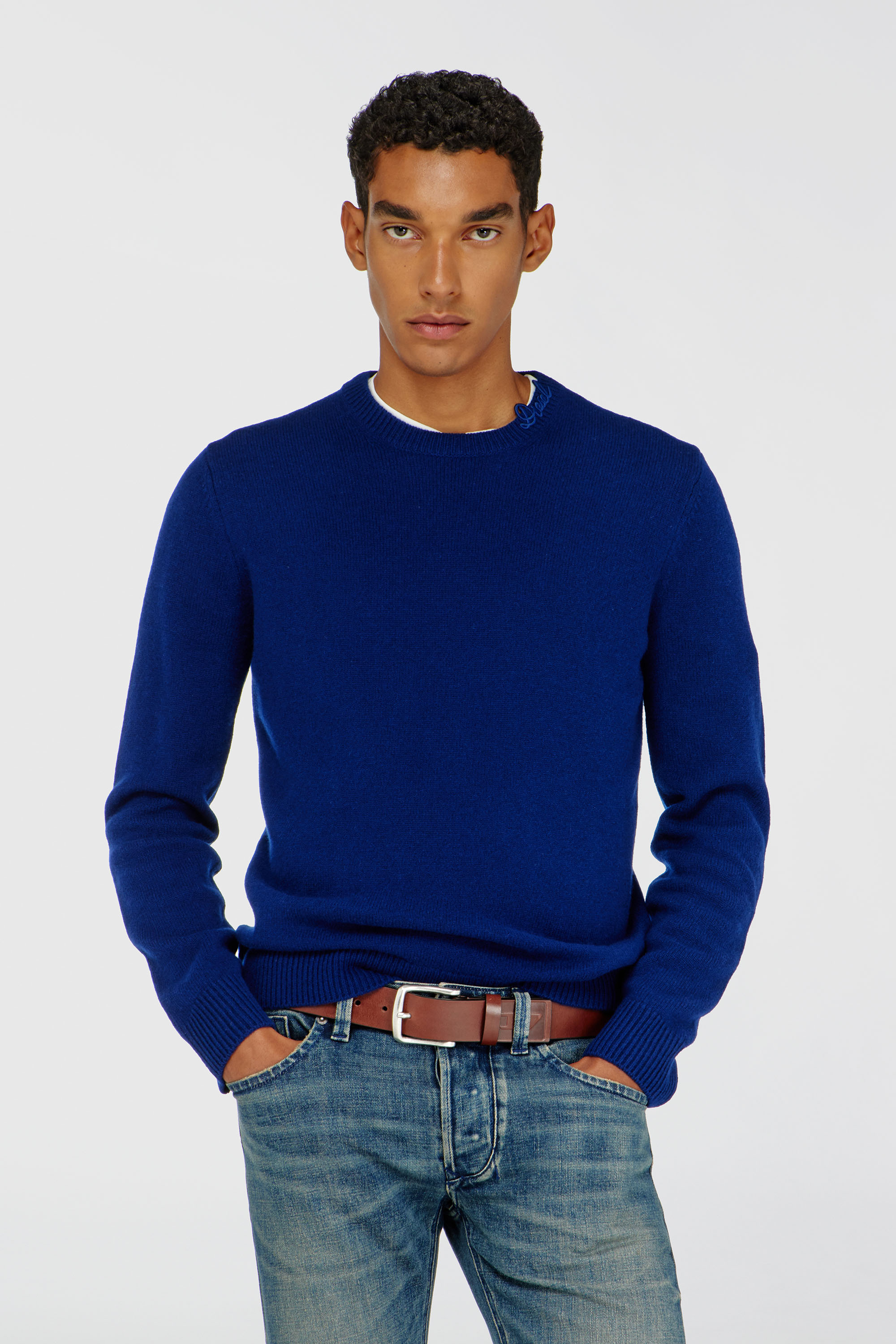 Diesel - K-IMBRO, Male's ニットプルオーバー in ブルー - 3