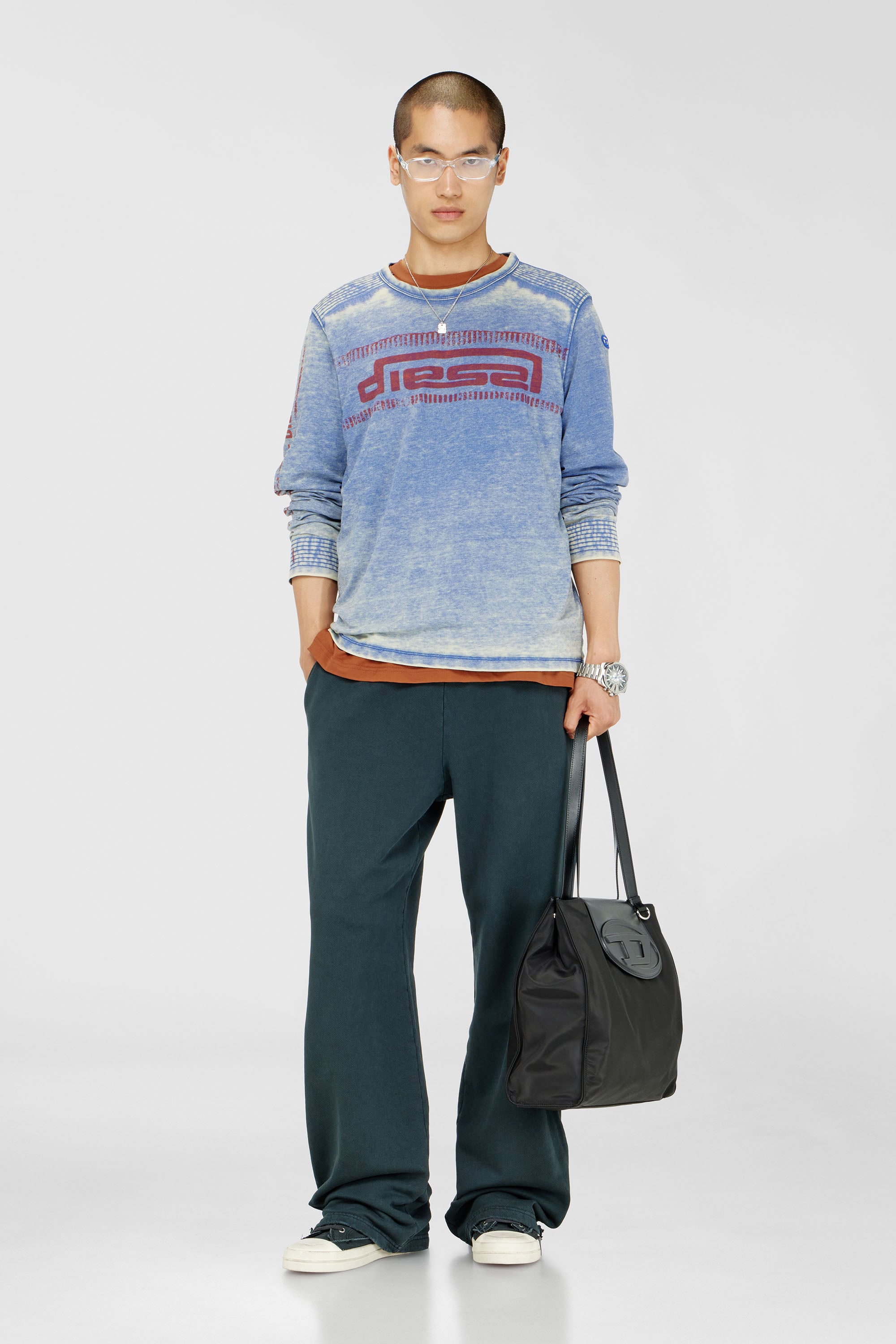 Diesel - P-MARTAINS-CRYSTALS, Male's スウェットパンツ in ダークグリーン - 1