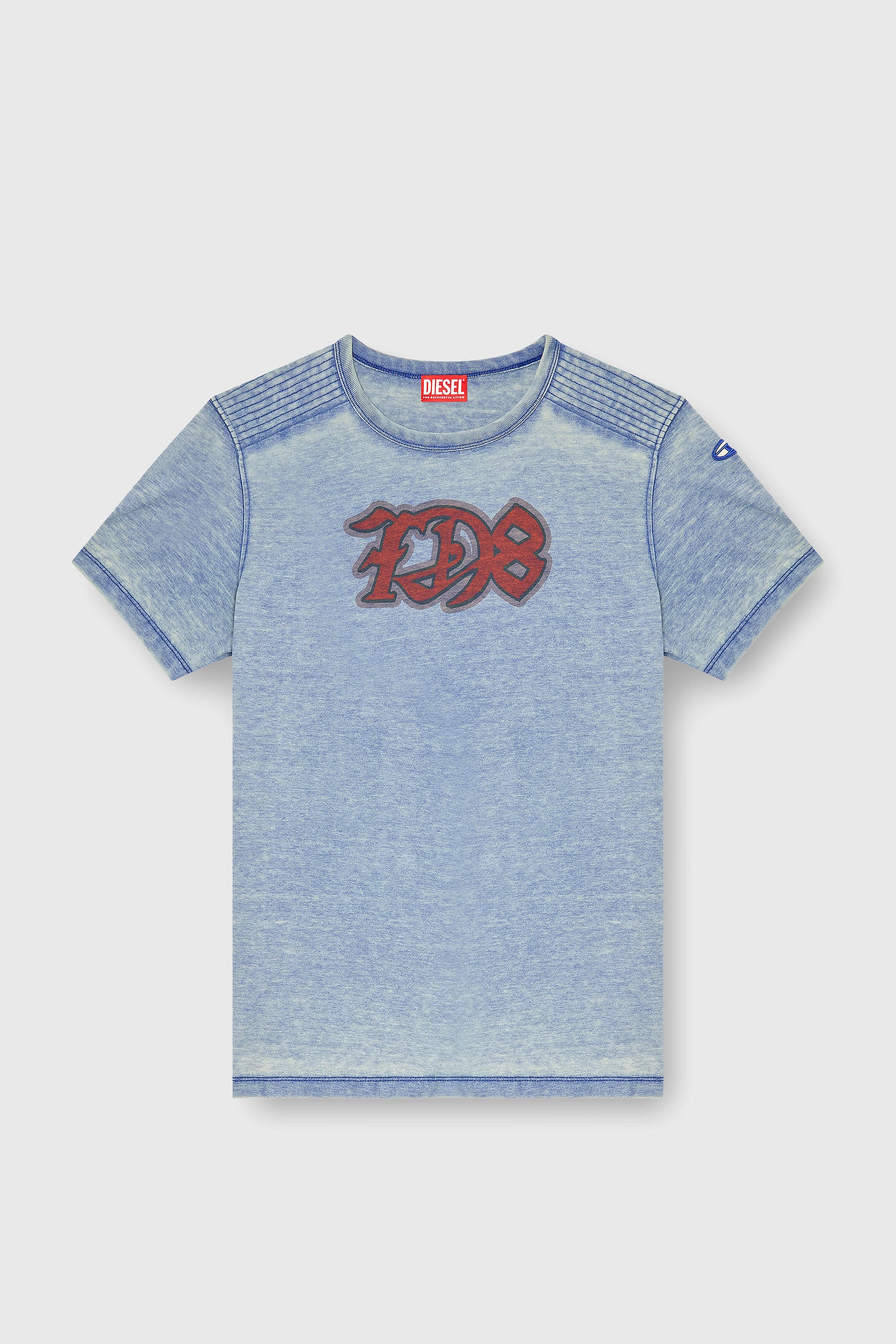 Diesel - T-DOMY, Male's Tシャツ in ライトブルー - 2
