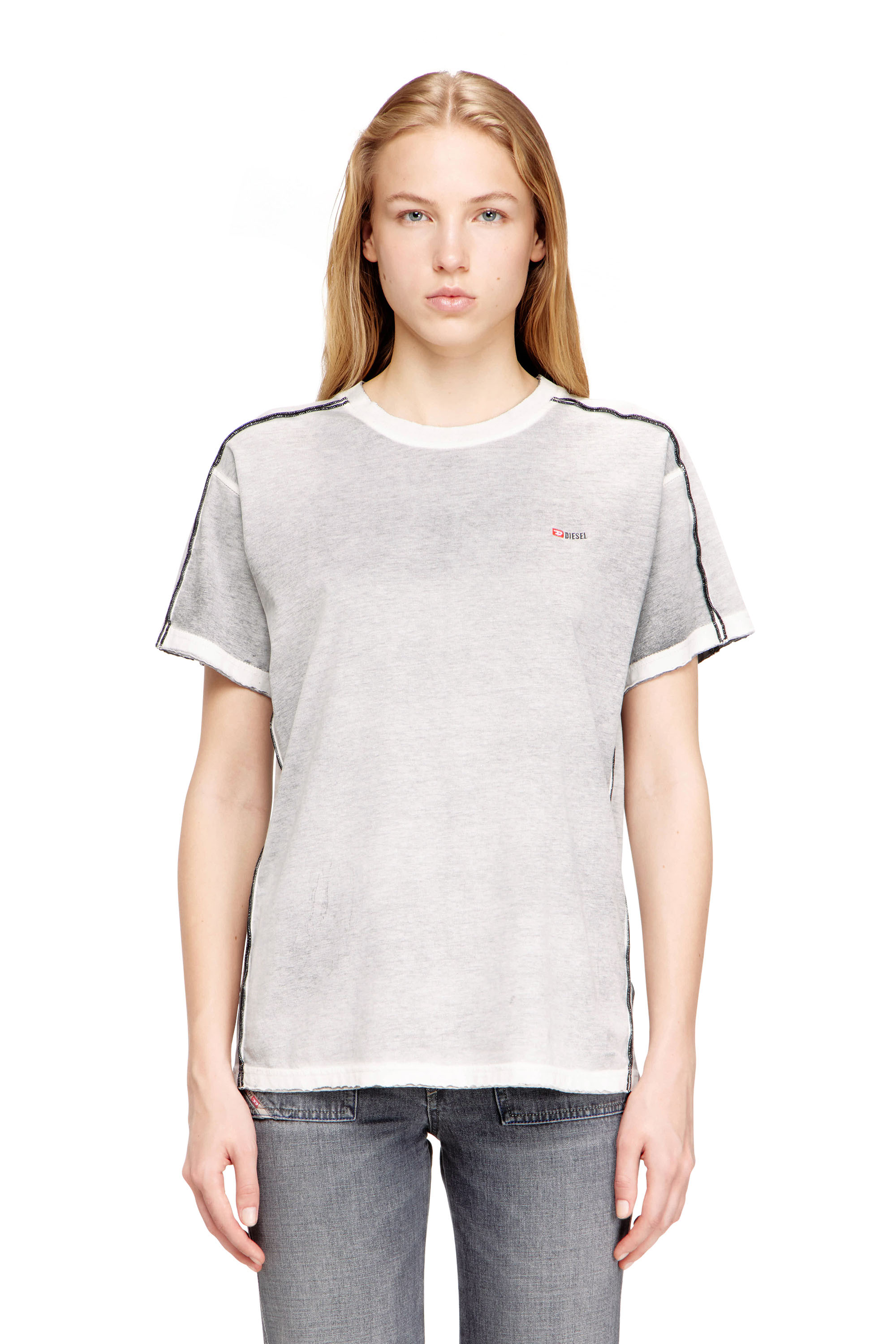 Diesel - T-IMY, Female's Tシャツ in ライトグレー - 1