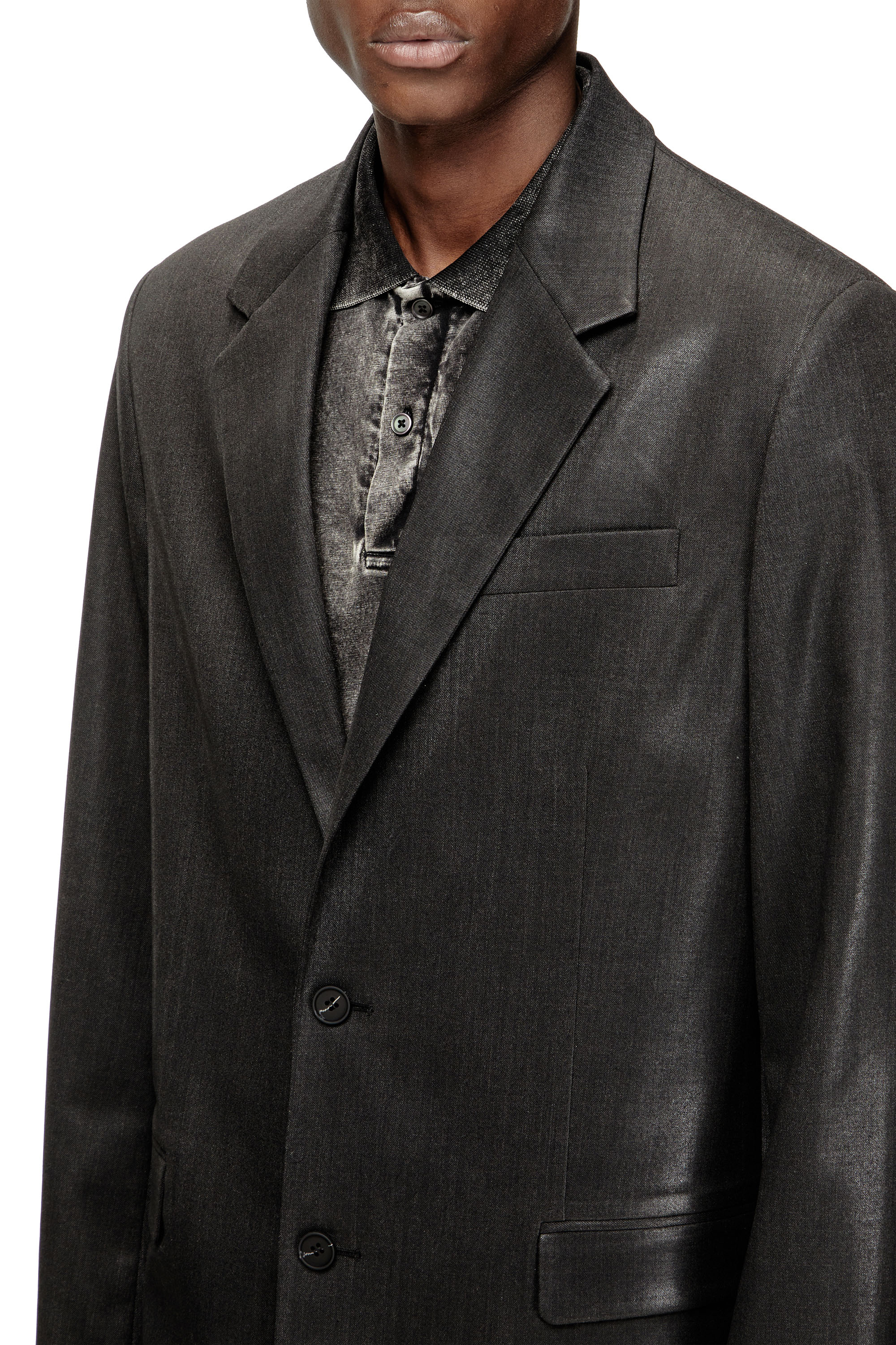 Diesel - J-CREED-SLCF, Male's テーラードジャケット in ダークグレー - 4