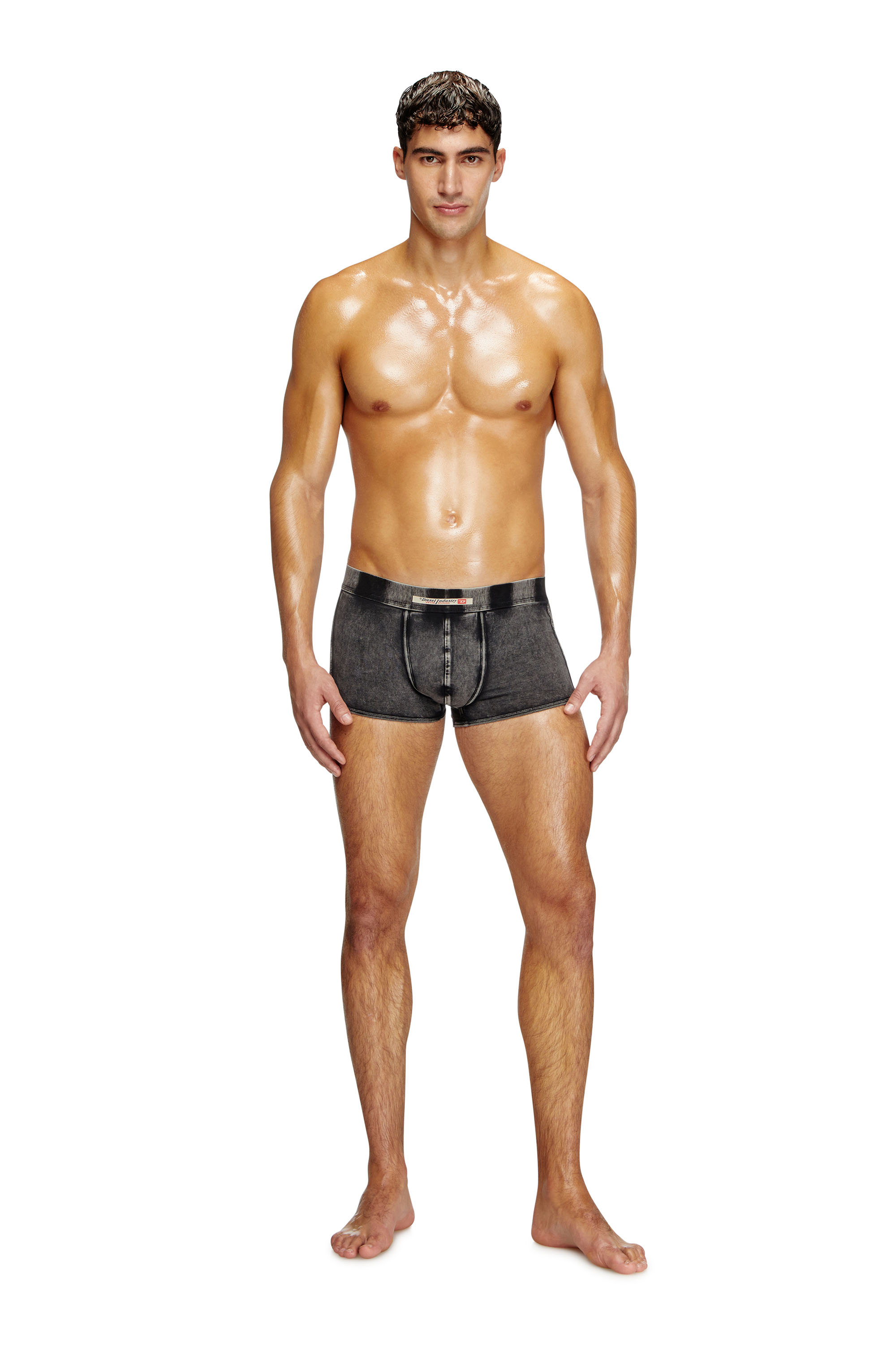 Diesel - DAMIEN-DNM, Male's Denim-effect boxer briefs in ブラック - 1