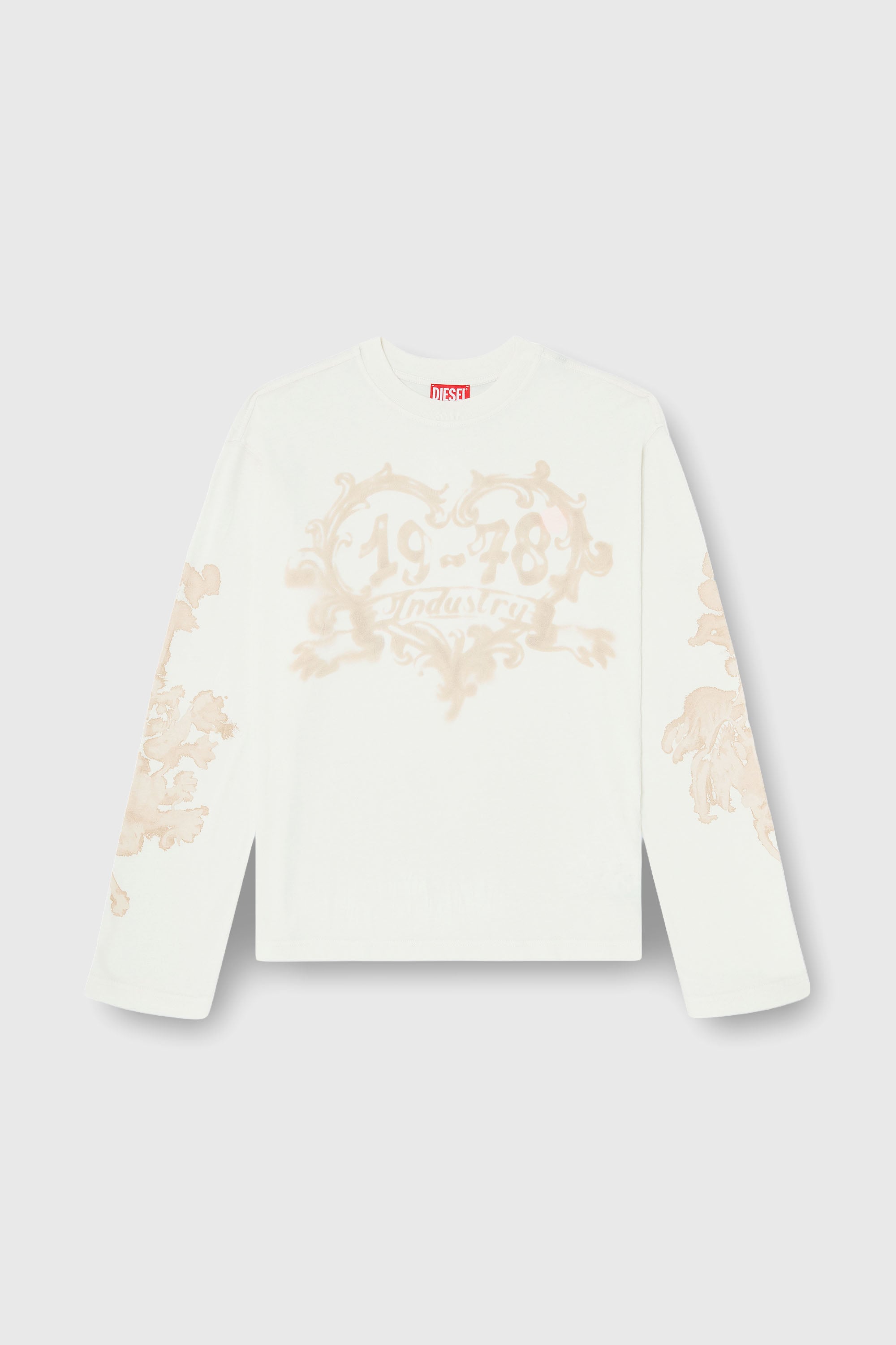 Diesel - T-HILARY-LS-AA1, Female's 長袖Tシャツ in ホワイト/ピンク - 2