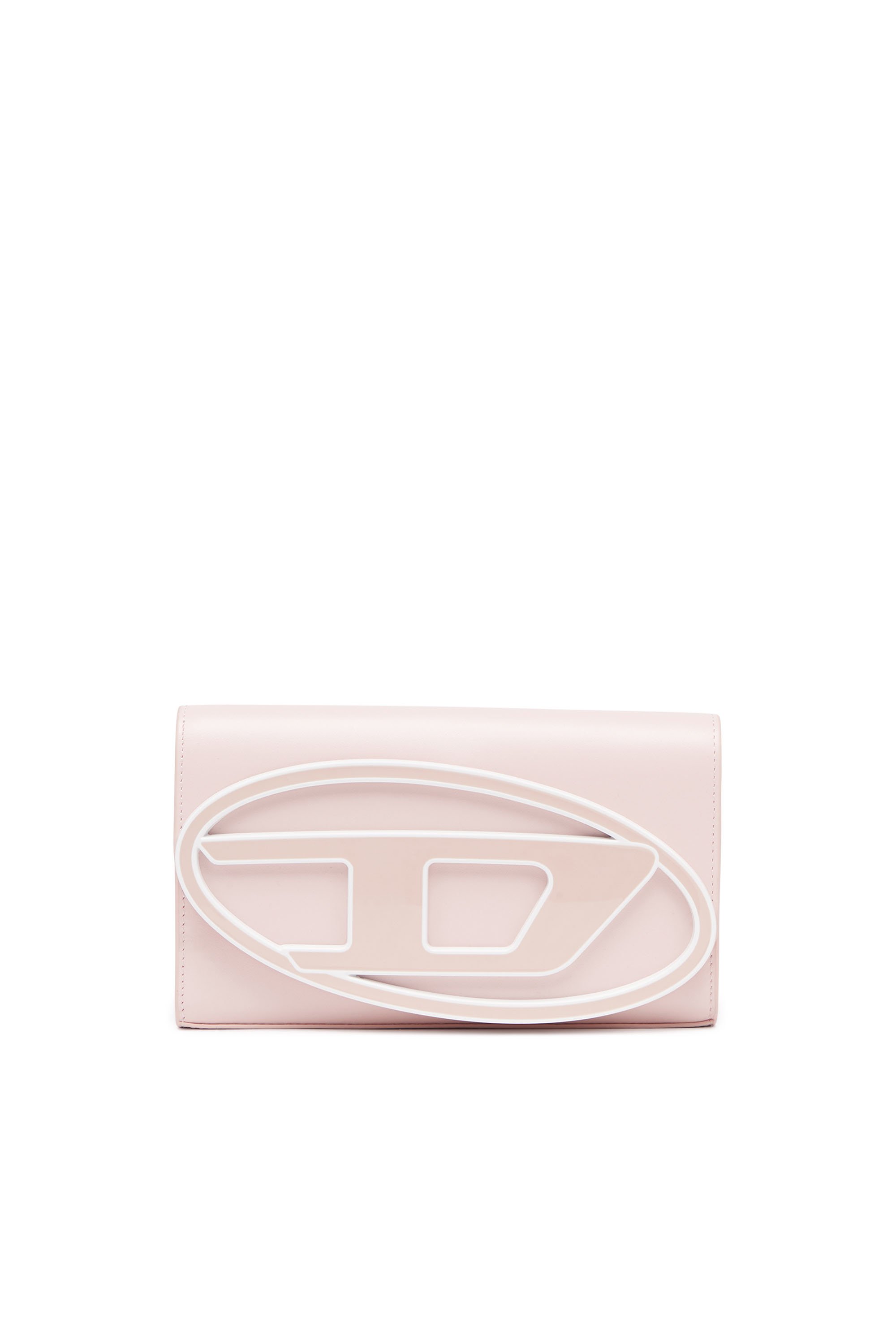Diesel - 1DR WALLET STRAP, Female's Wallet purse in pastel leather in ピンク / ホワイト - 1
