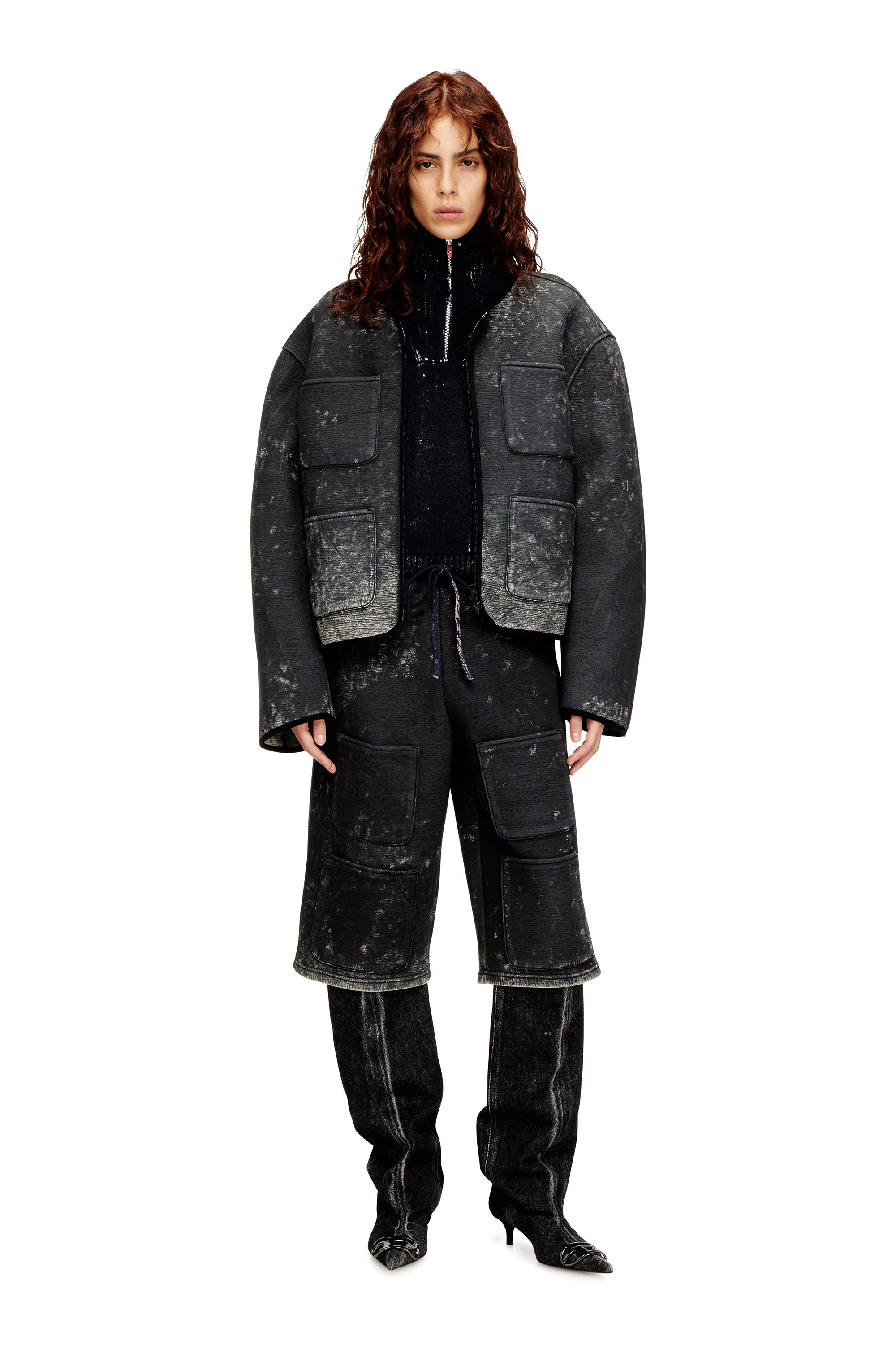 Diesel - M-MARCELLETTE, Female's プルオーバーニット in ダークブルー - 1