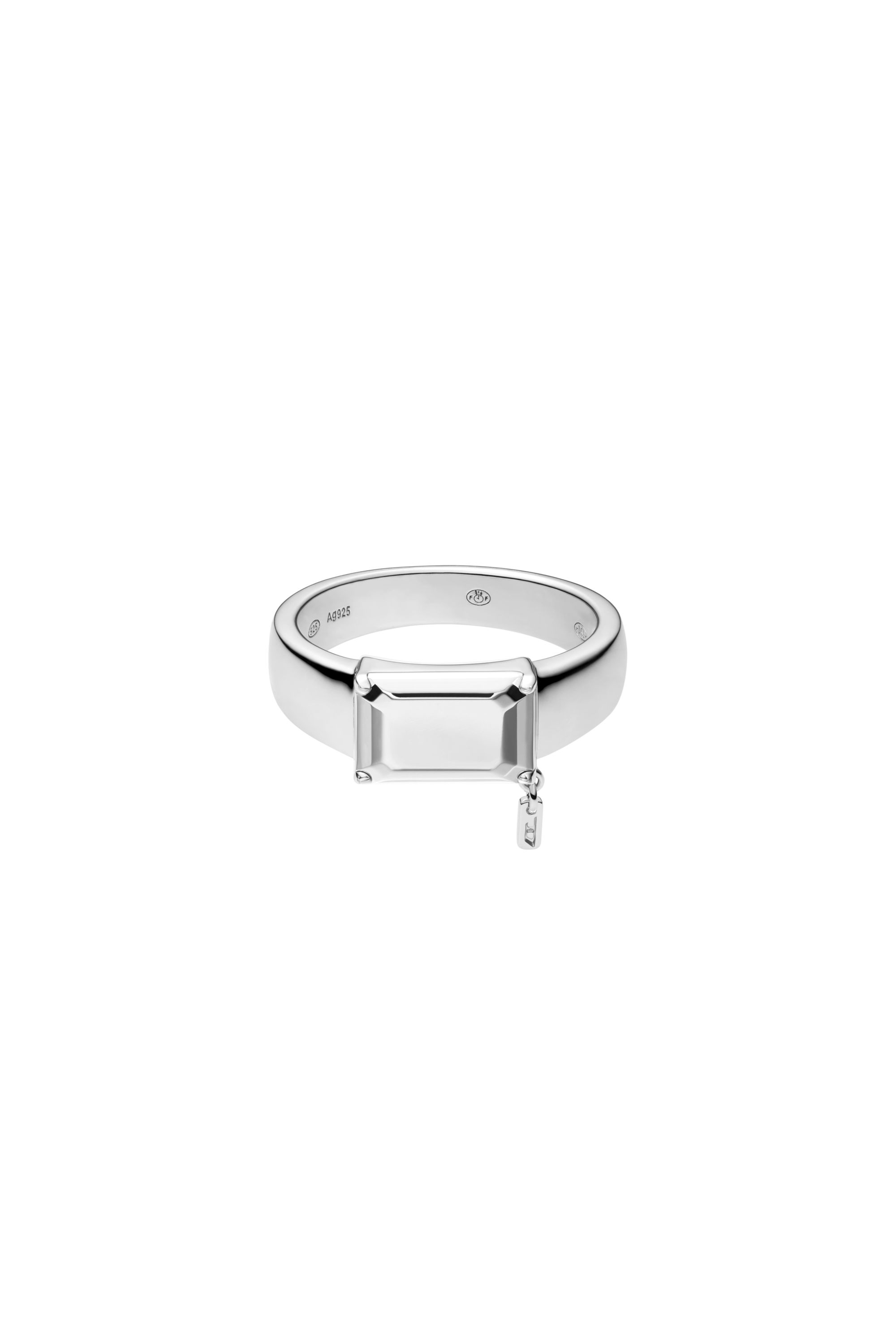 Diesel - DL1365040 STERLING SILVER JEWEL, Unisex's Sterling silver center focal ring in シルバー - 2