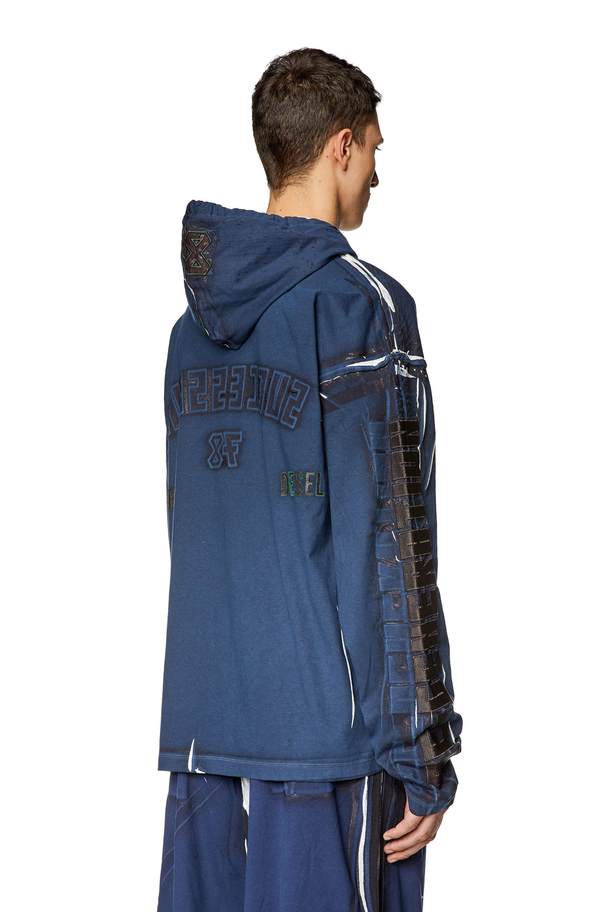 Diesel - T-NABEL-HOOD-LS, ダークブルー - Image 2