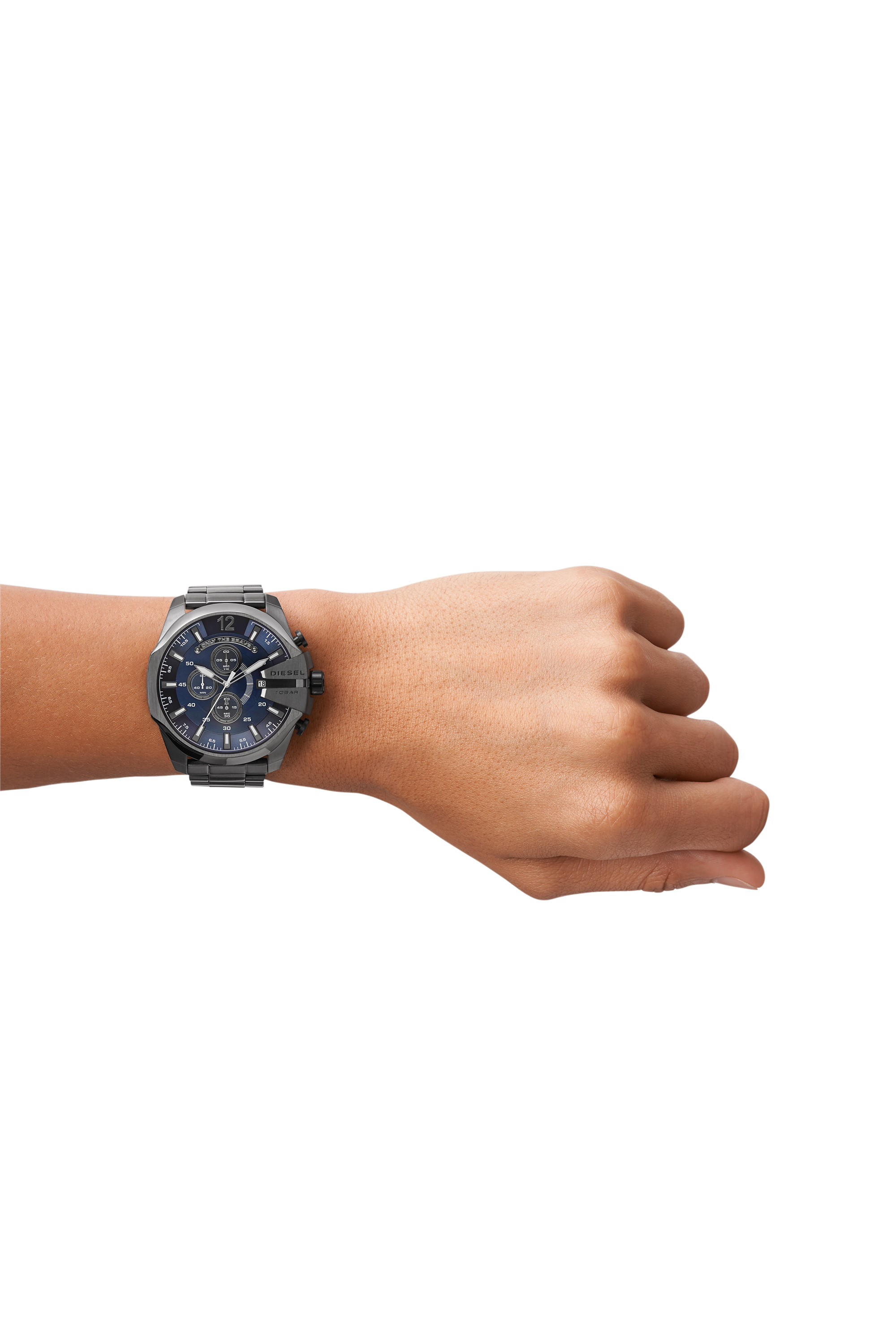 Men's Mega Chief ana-digi stainless steel watch | Silver